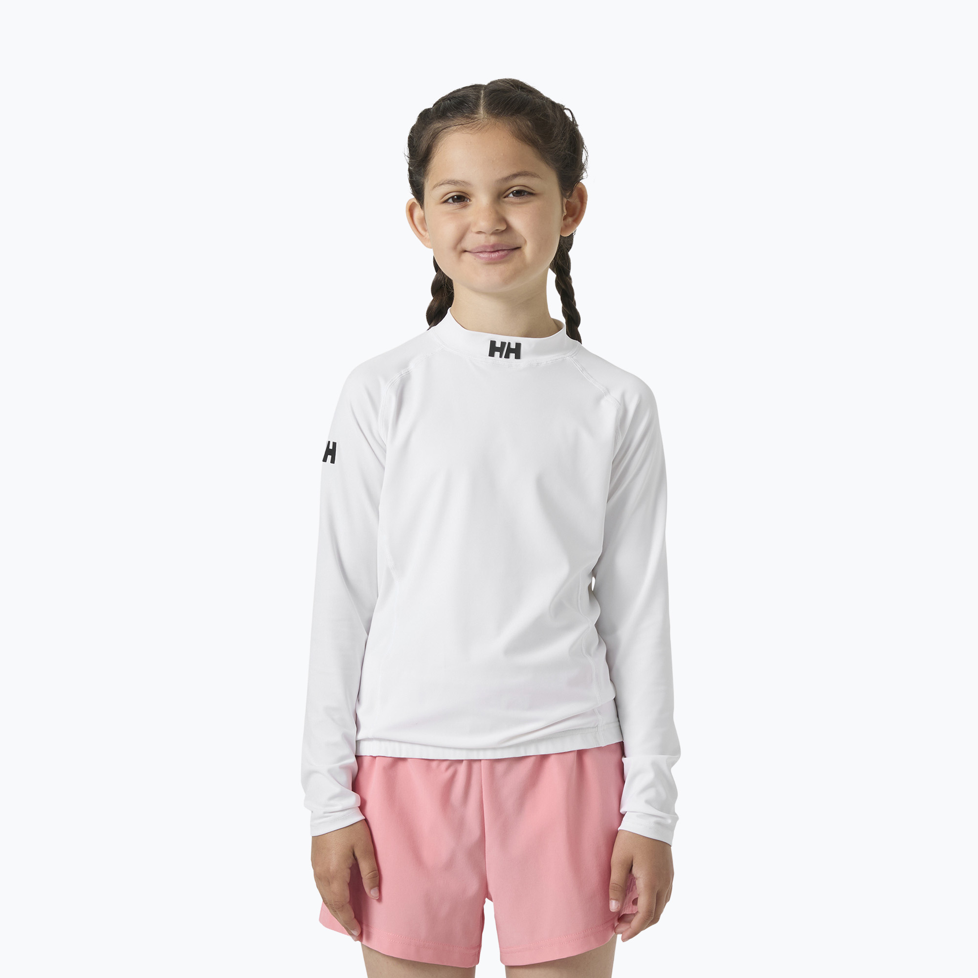 Детска блуза с дълъг ръкав за плуване Helly Hansen Waterwear Rashguard Jr white