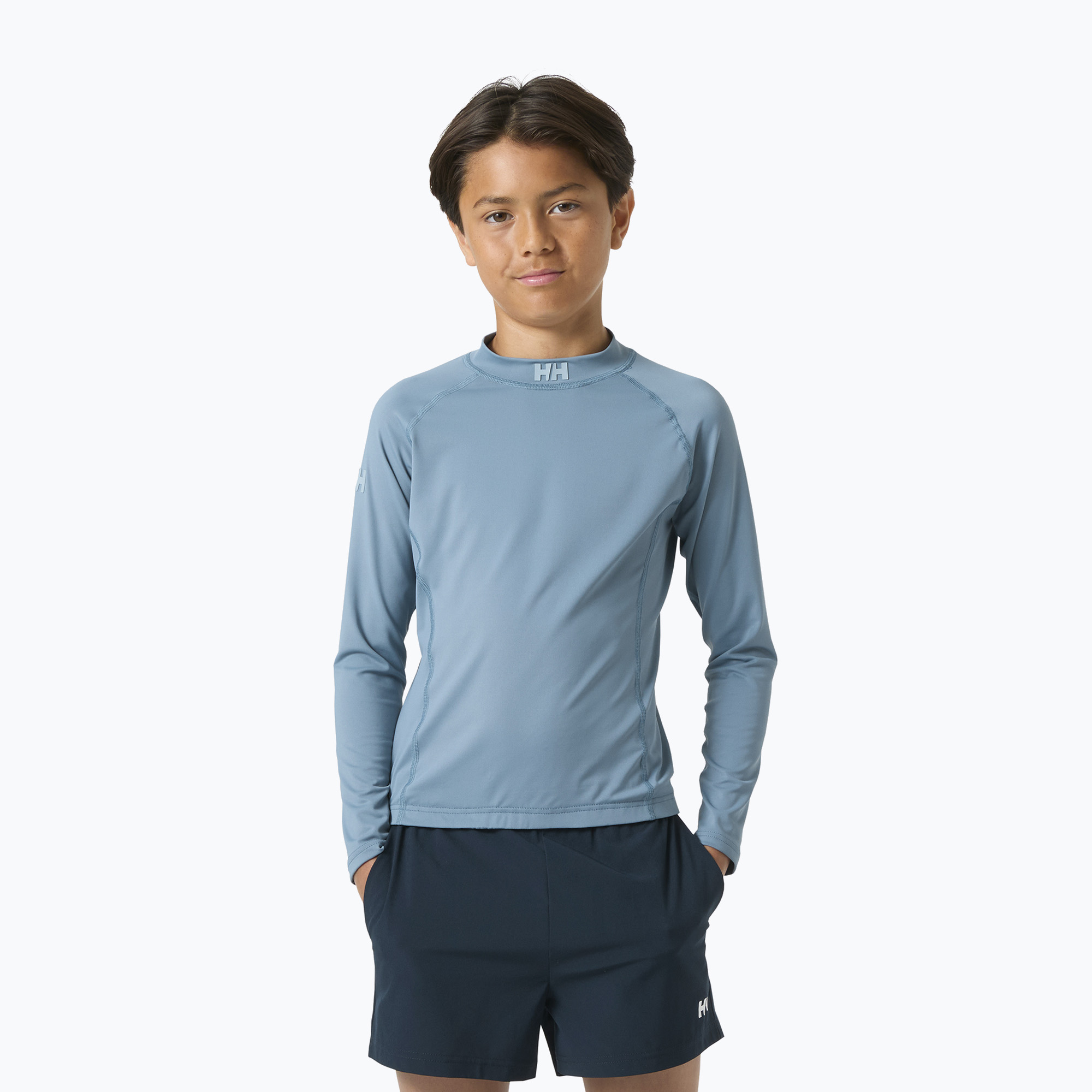 Детска блуза с дълъг ръкав за плуване Helly Hansen Waterwear Rashguard Jr washed navy
