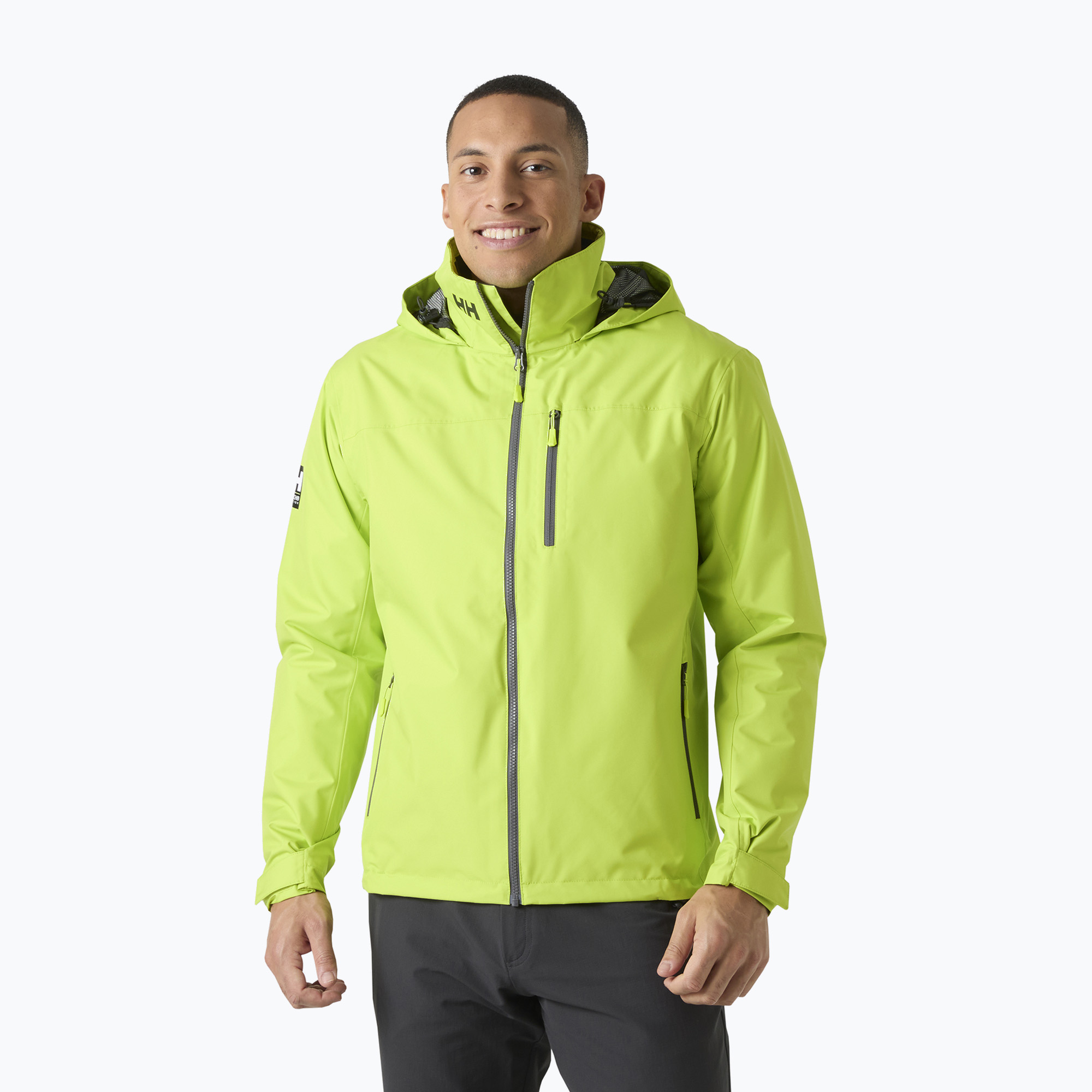 Kurtka żeglarska męska Helly Hansen Crew Hooded Midlayer 2 luminous green 