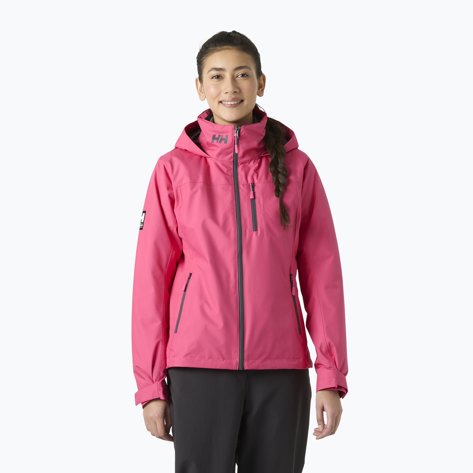 Дамско яке за ветроходство Helly Hansen Crew Hooded Midlayer 2.0 hot pink