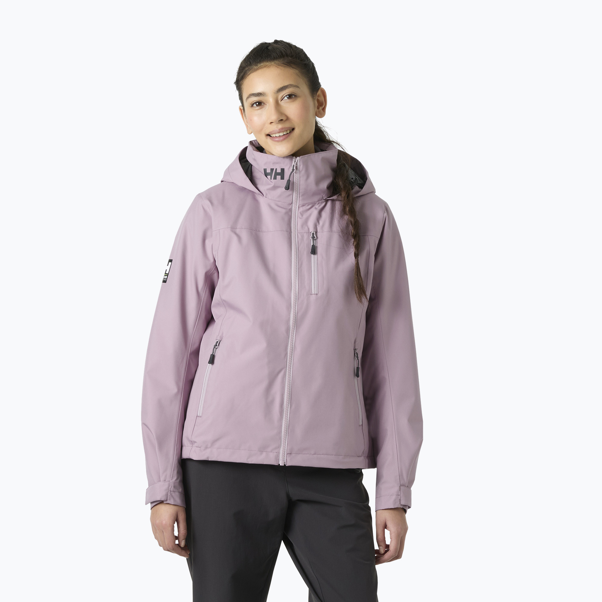 Дамско яке за ветроходство Helly Hansen Crew Hooded Midlayer 2.0 purple play