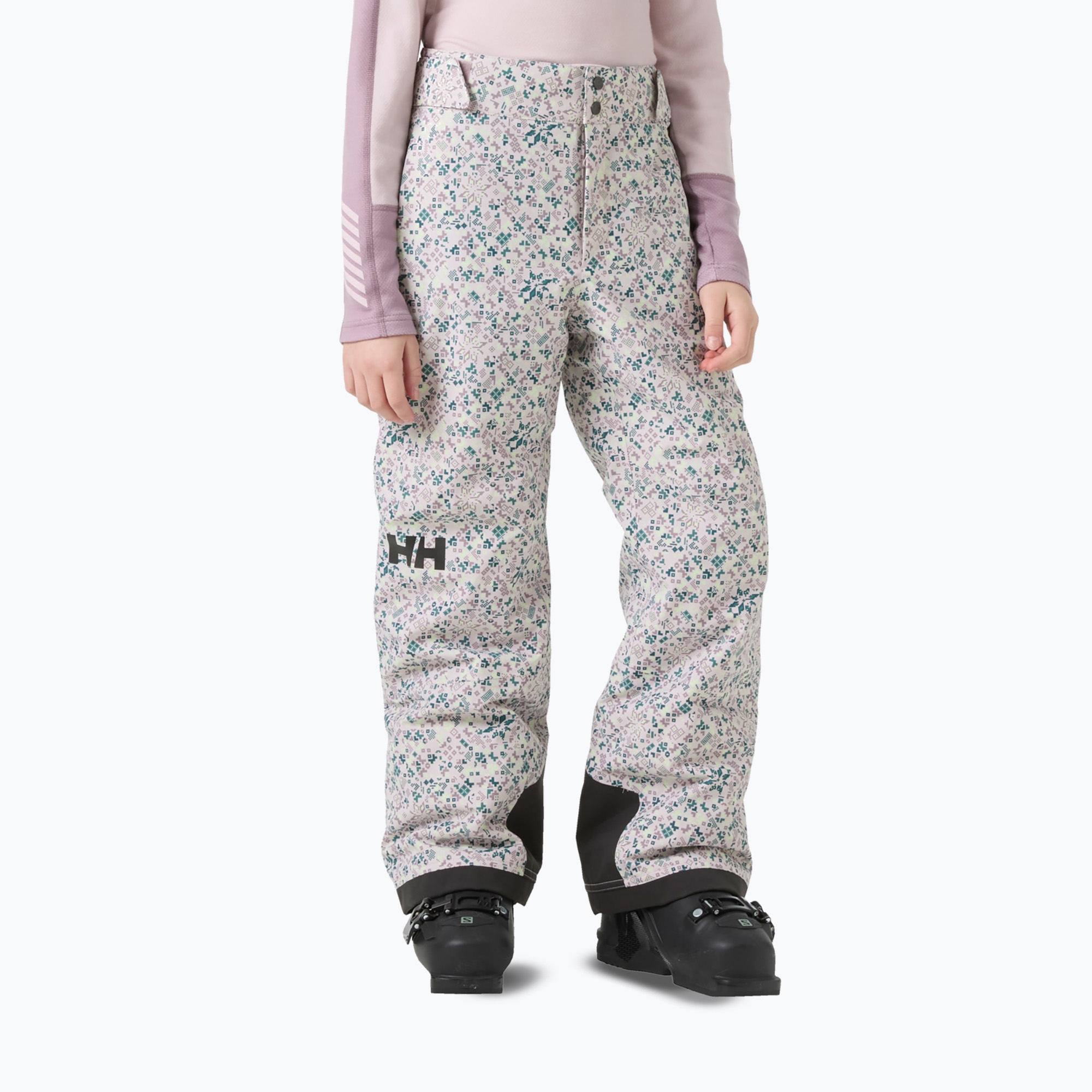 Pantaloni de schi pentru copii Helly Hansen Diamond purple clay aop