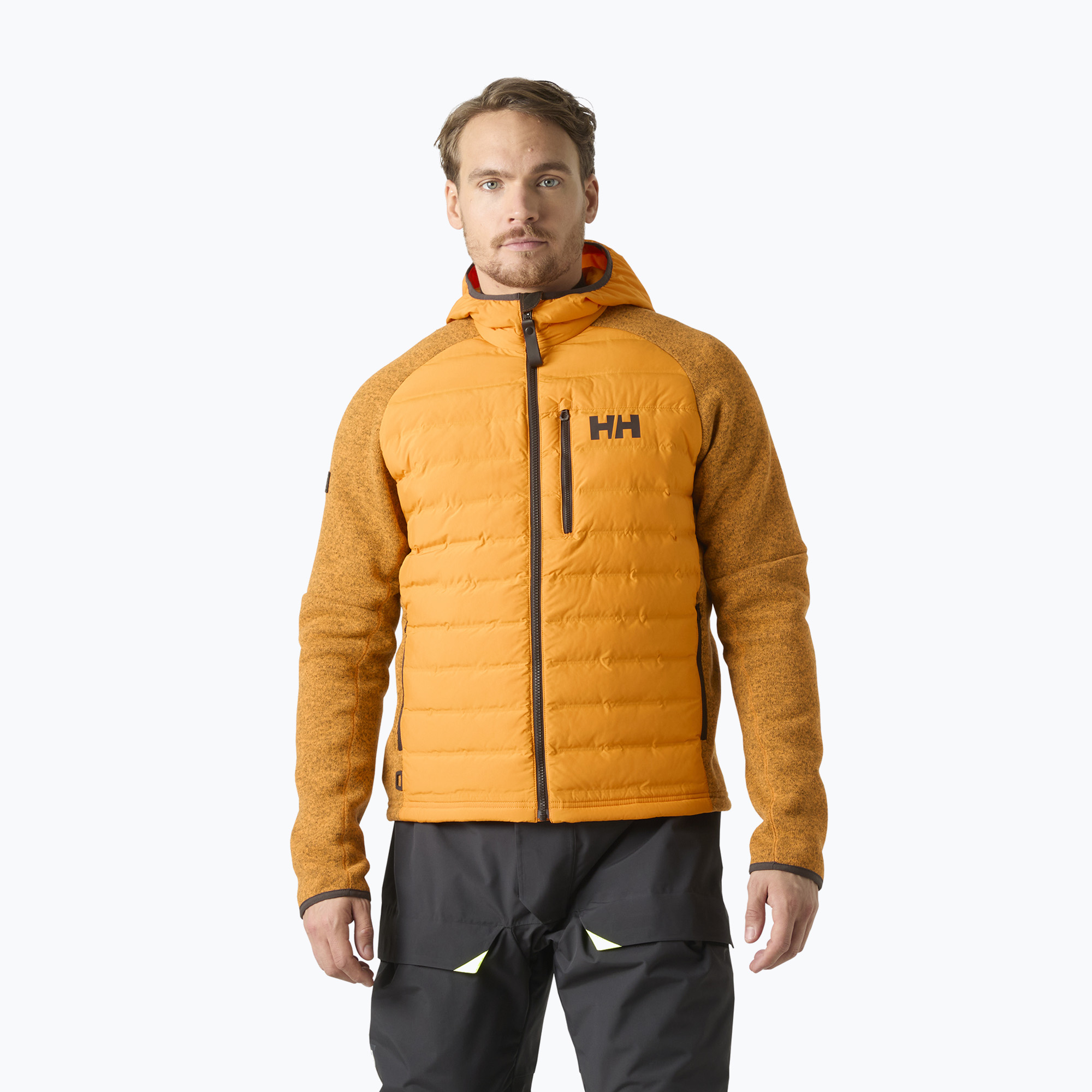 Мъжко хибридно яке Helly Hansen Skagen Hybrid Knit Insulator ignite orange