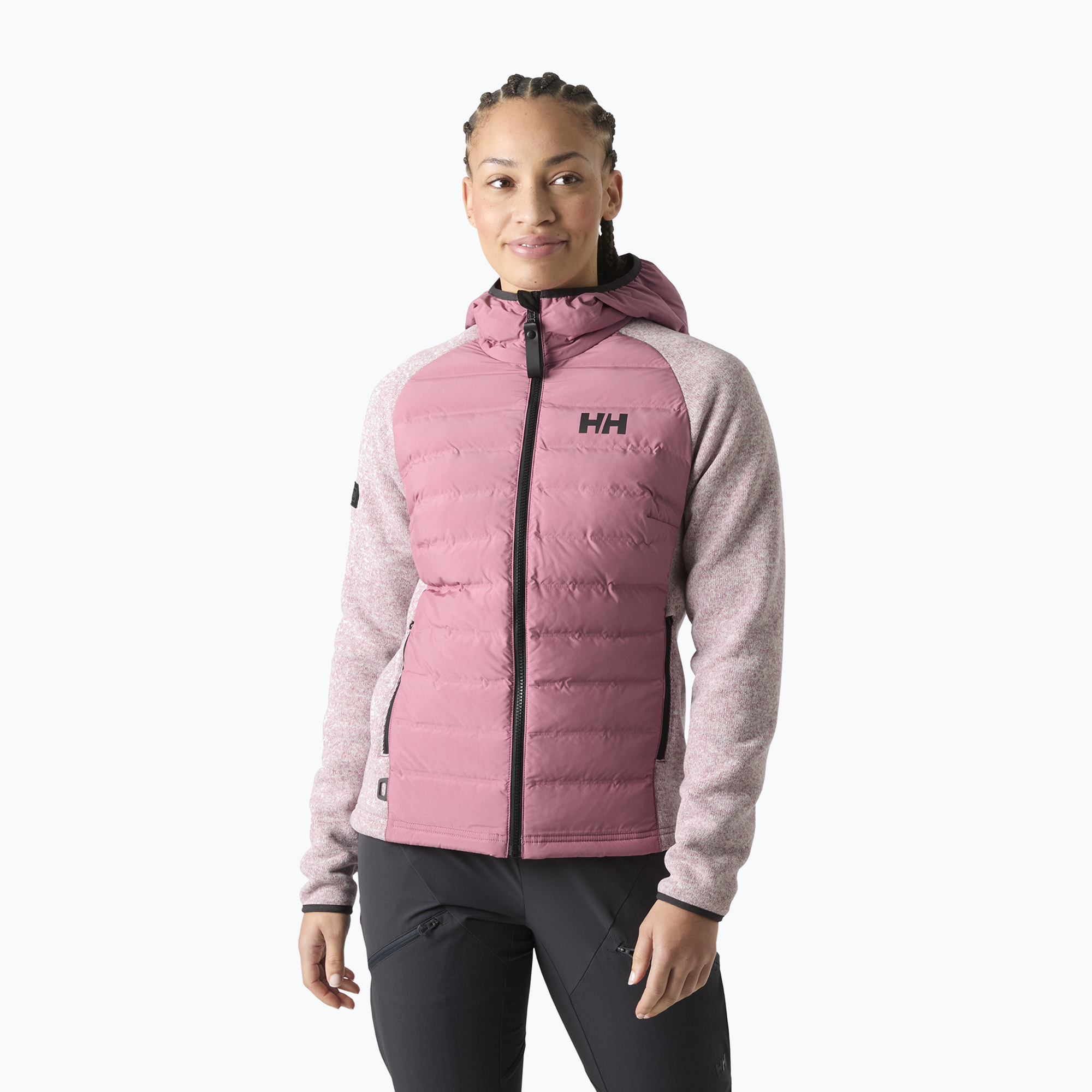 Дамско хибридно яке Helly Hansen Skagen Hybrid Knit Insulator wildberry