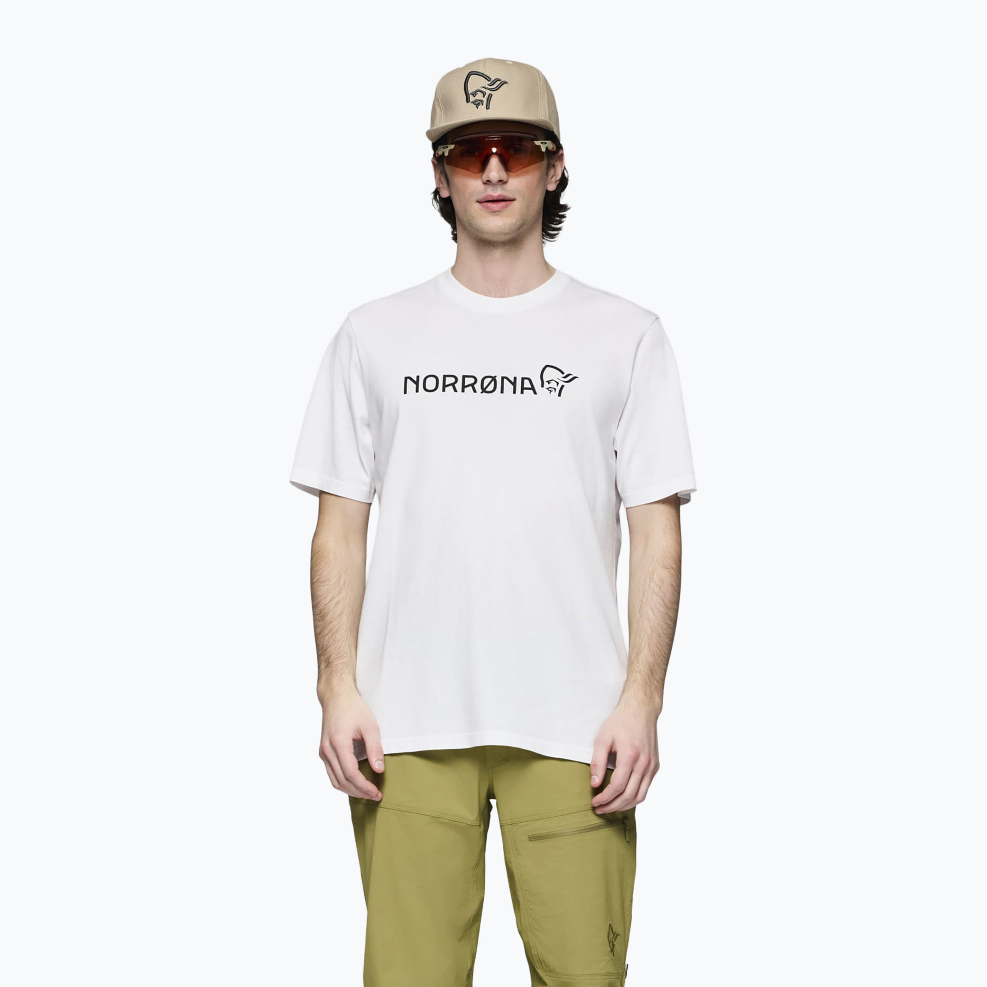 Мъжка тениска NORRONA Cotton Viking pure white
