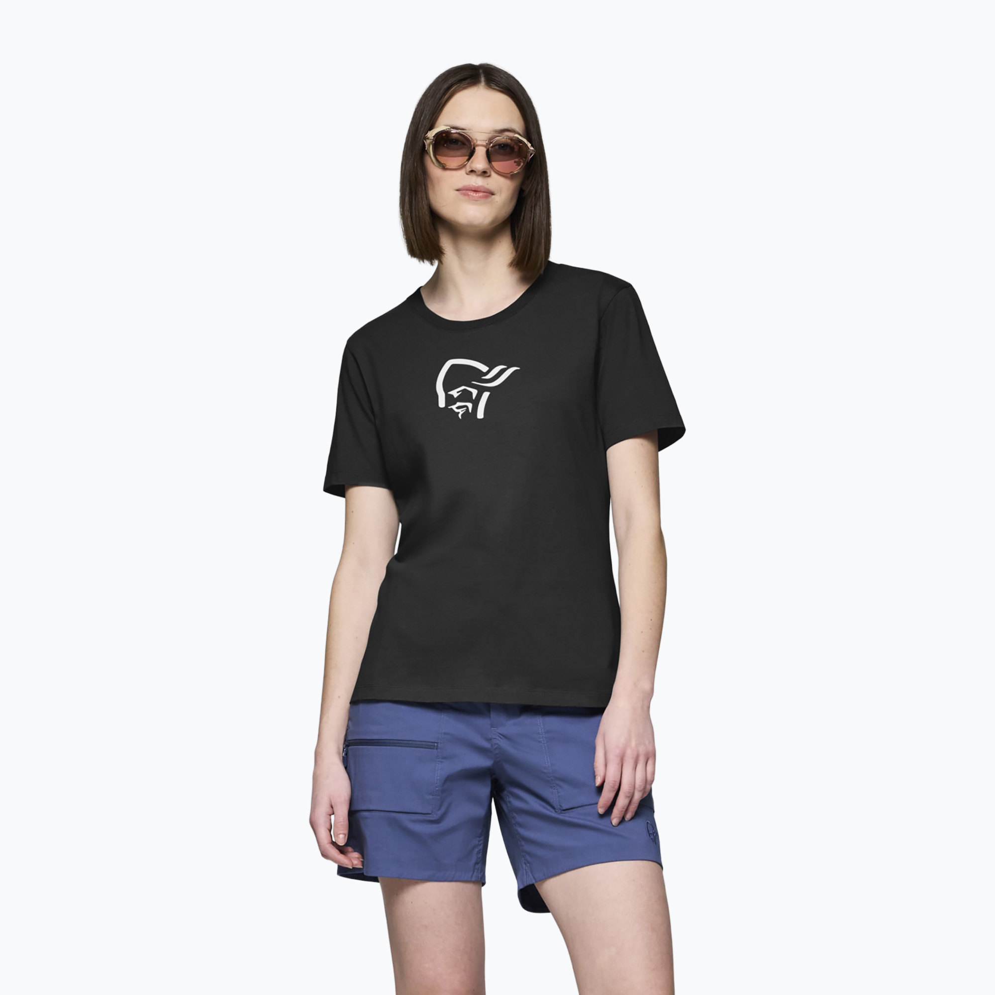Дамска тениска NORRONA Cotton Viking caviar black