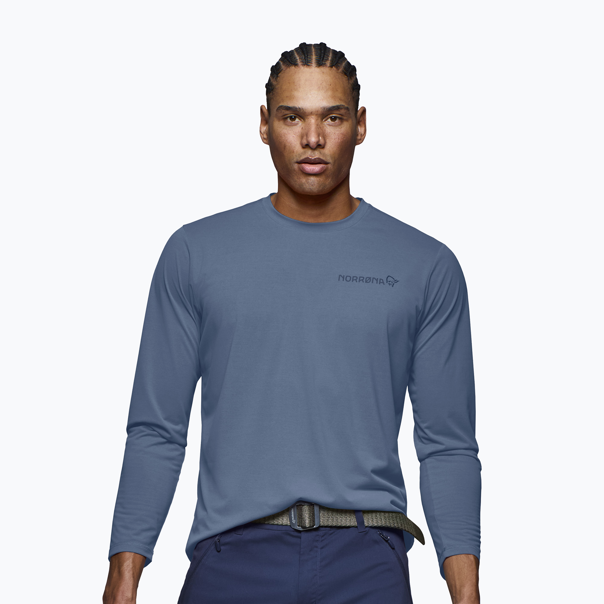 Мъжка блуза с дълъг ръкав NORRONA Femund Tech vintage indigo