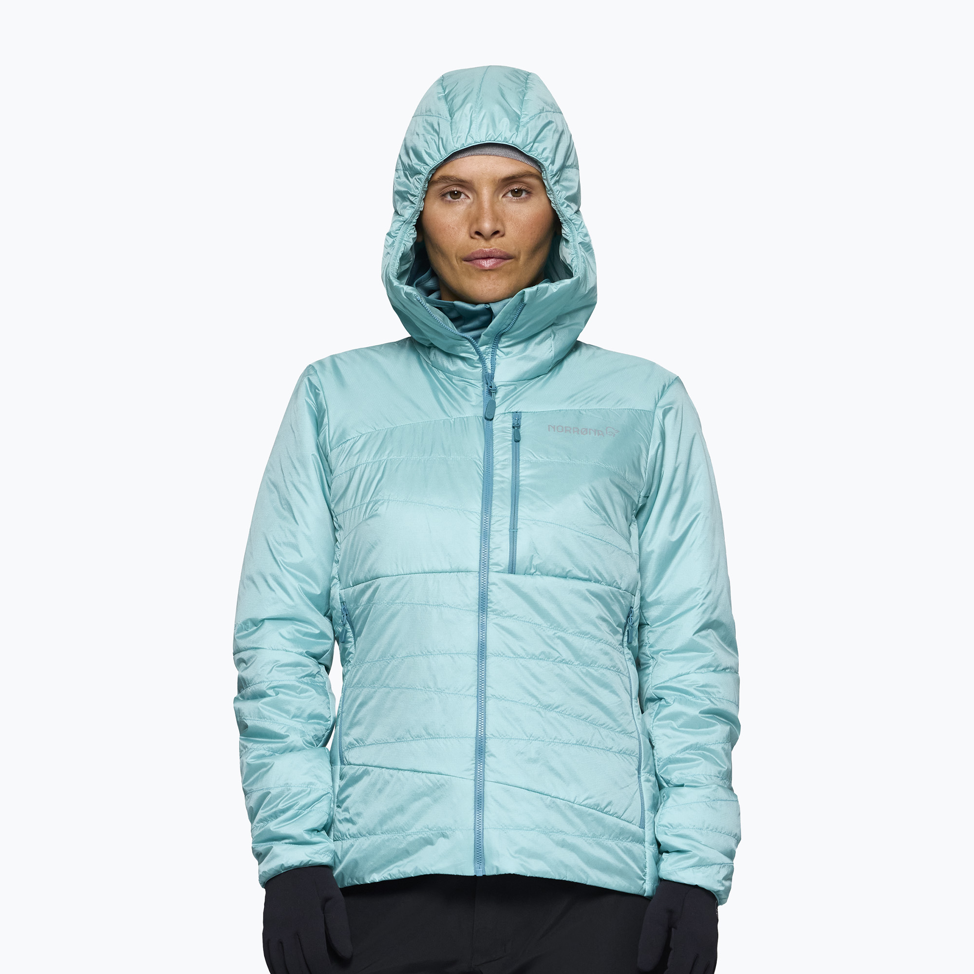 Дамско ватирано яке NORRONA Faketind Thermo40 Zip Hoodie aqua haze