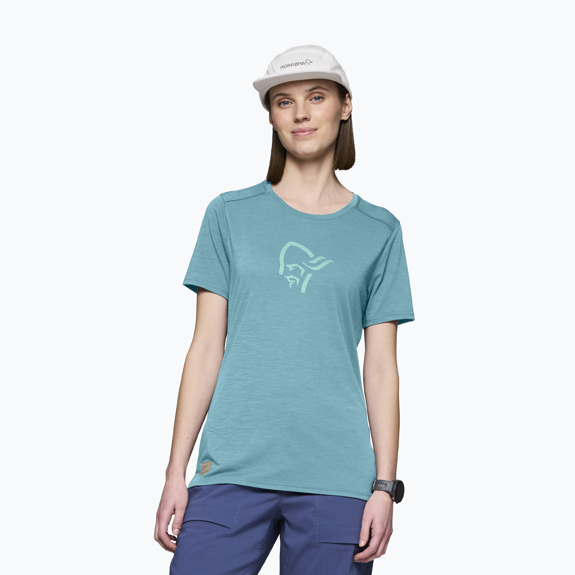 Дамска тениска NORRONA Femund Equaliser Merino brittany blue