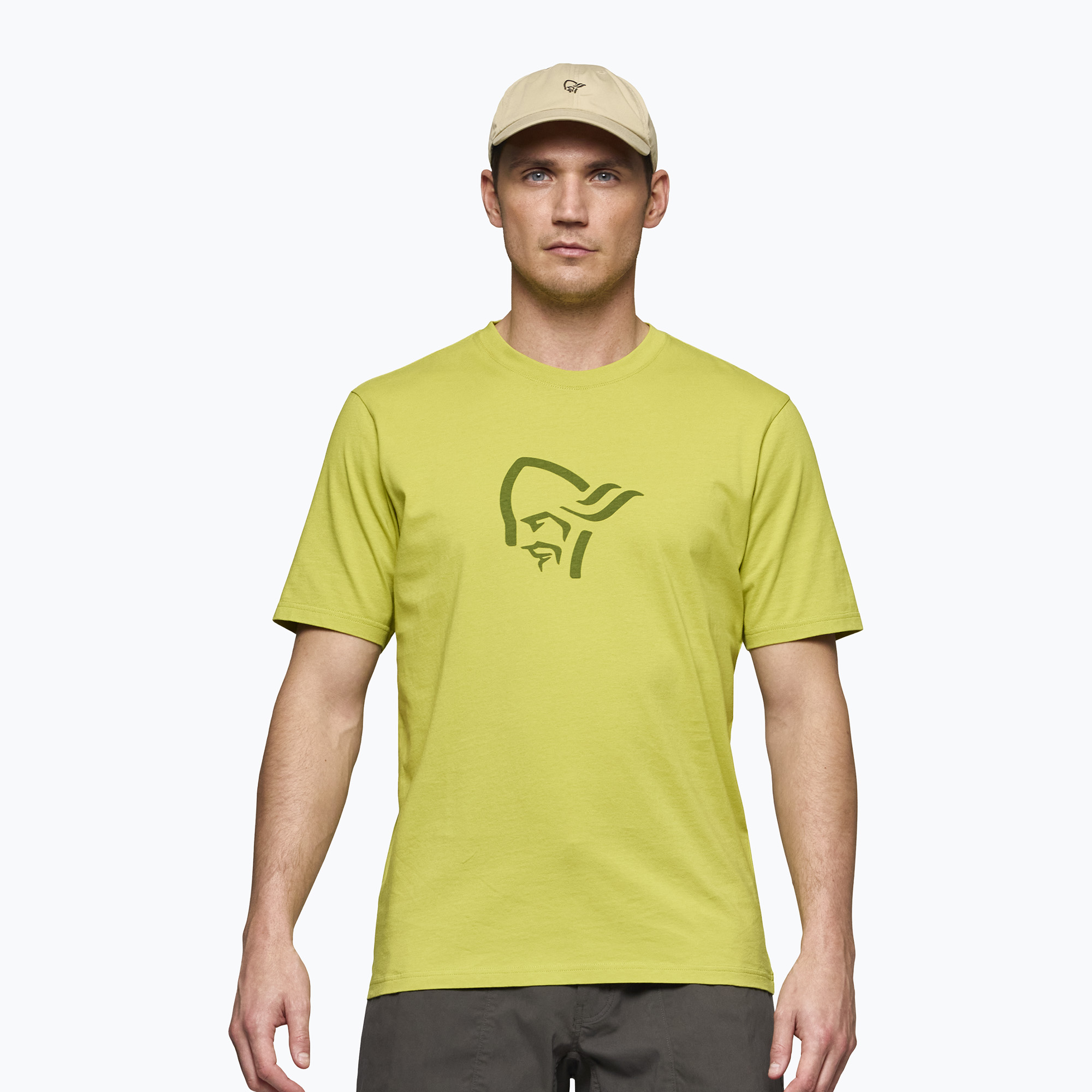 Мъжка тениска NORRONA Cotton Viking golden lime