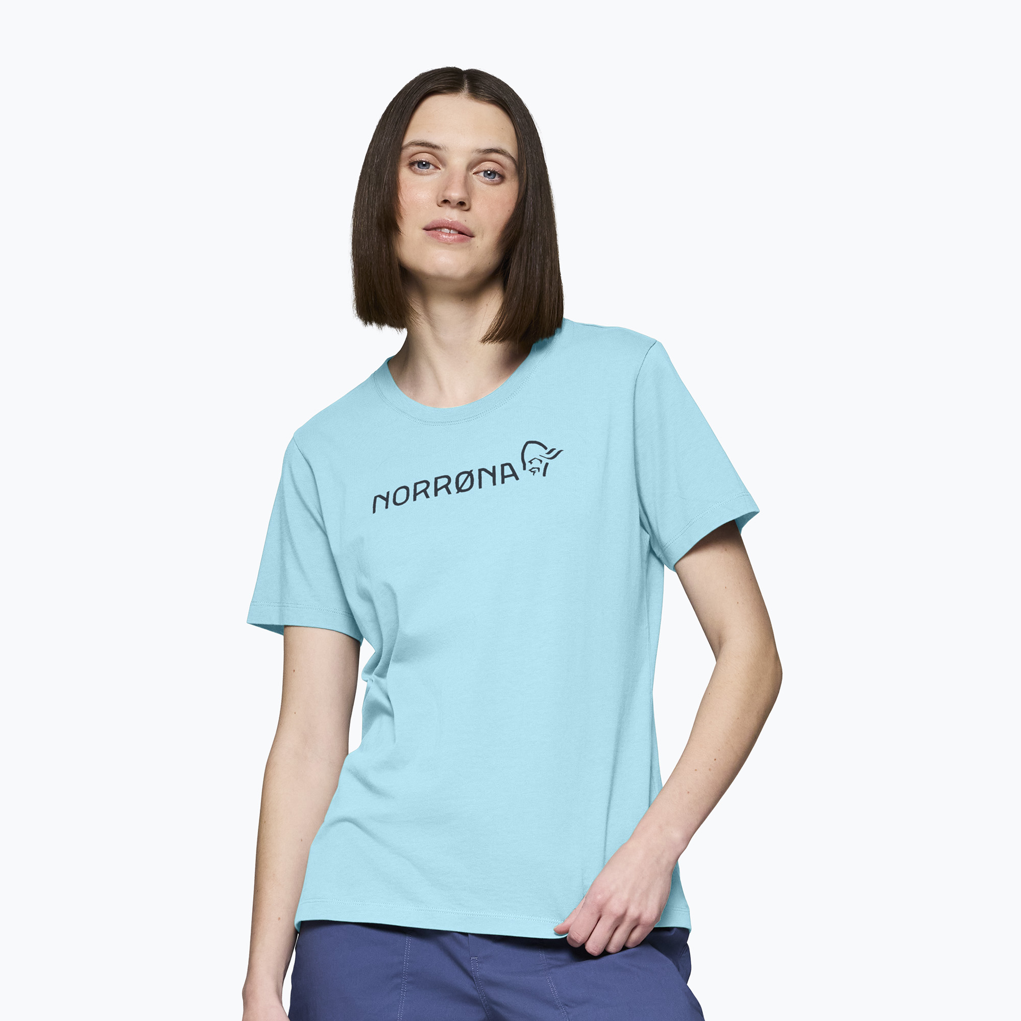 Дамска тениска NORRONA Cotton Norrøna Viking aqua haze