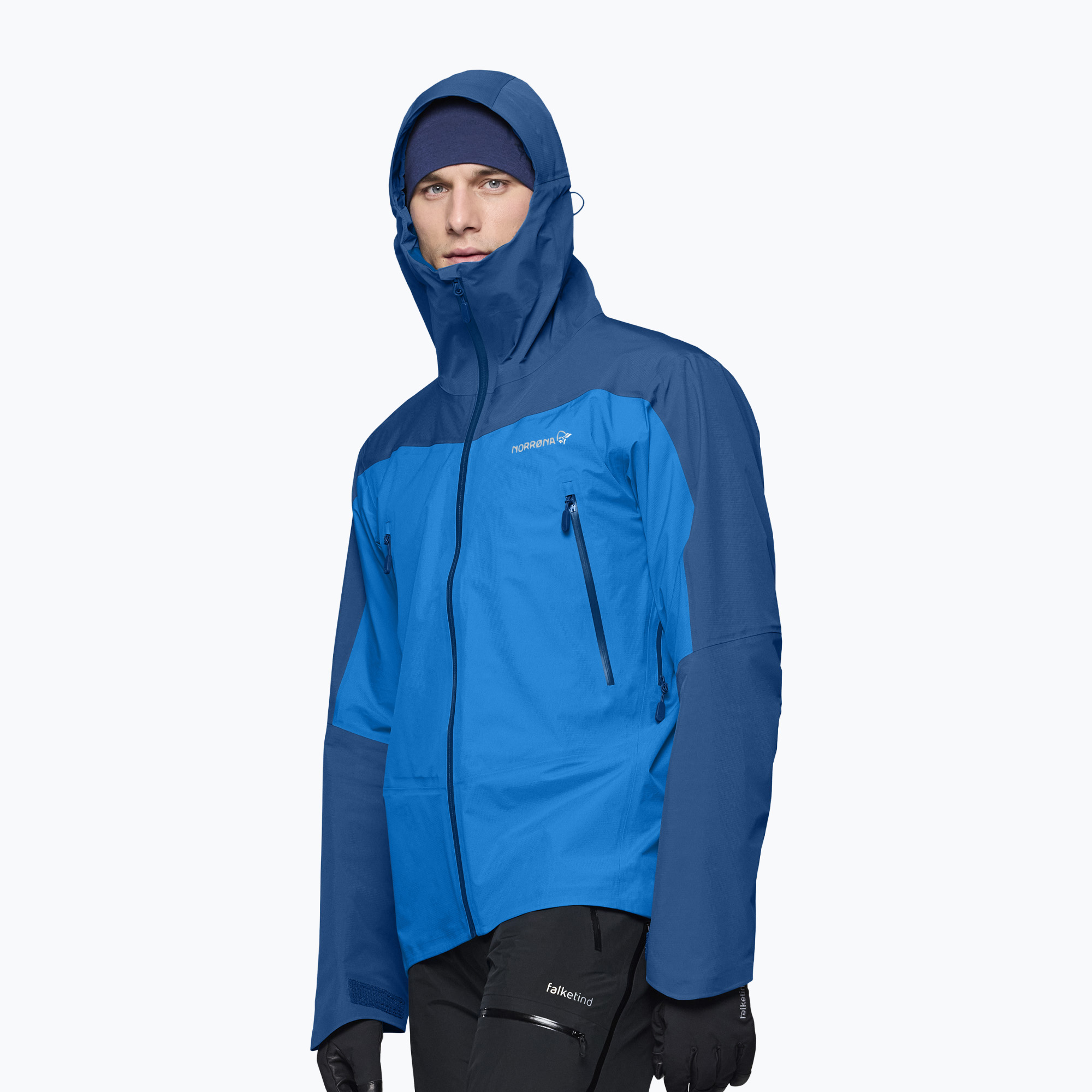 Мъжко яке за дъжд NORRONA Falketind Gore-Tex brilliant blue/dark blue