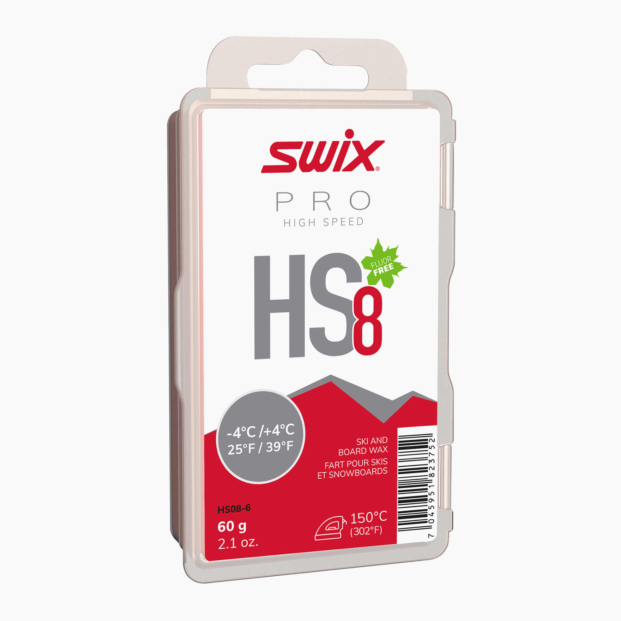 Lubrifiant pentru schiuri  Swix HS8 Red -4°C/ 4°C 60 g