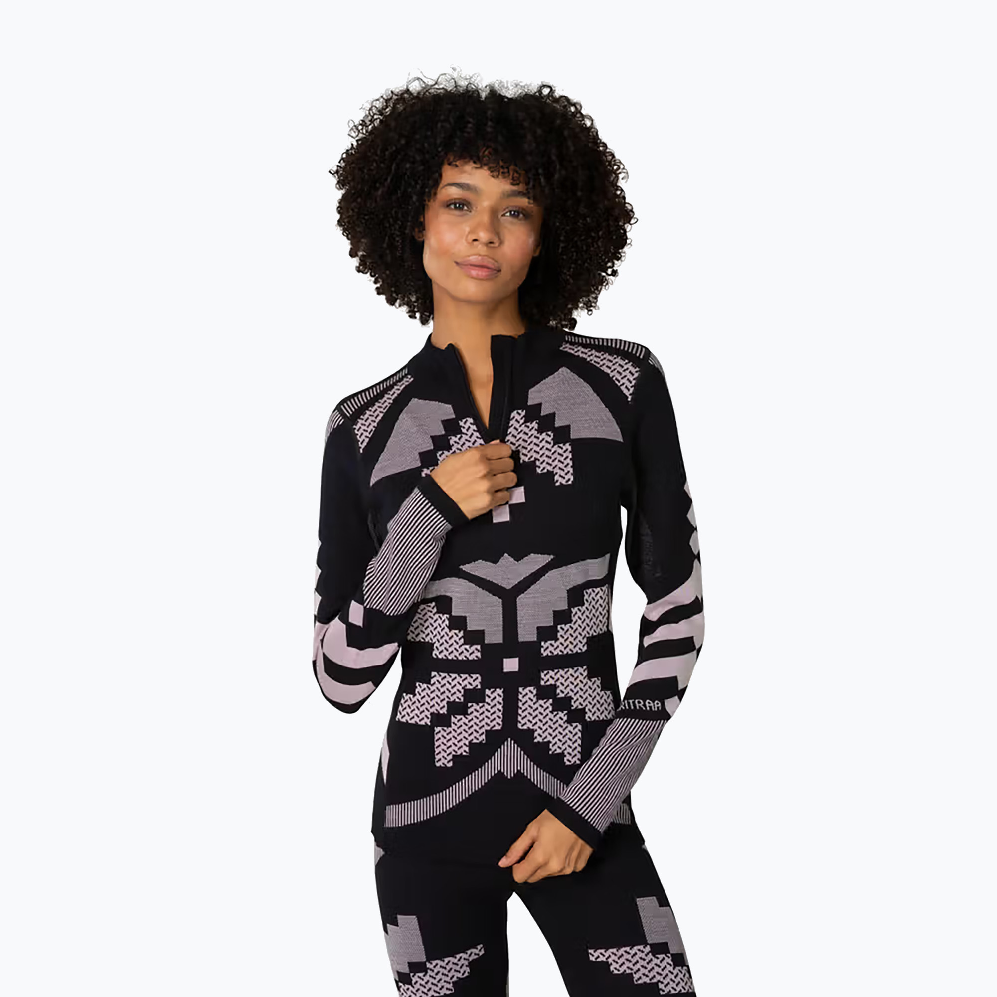 Dámska termo bielizeň KARI TRAA Faith Half Zip black