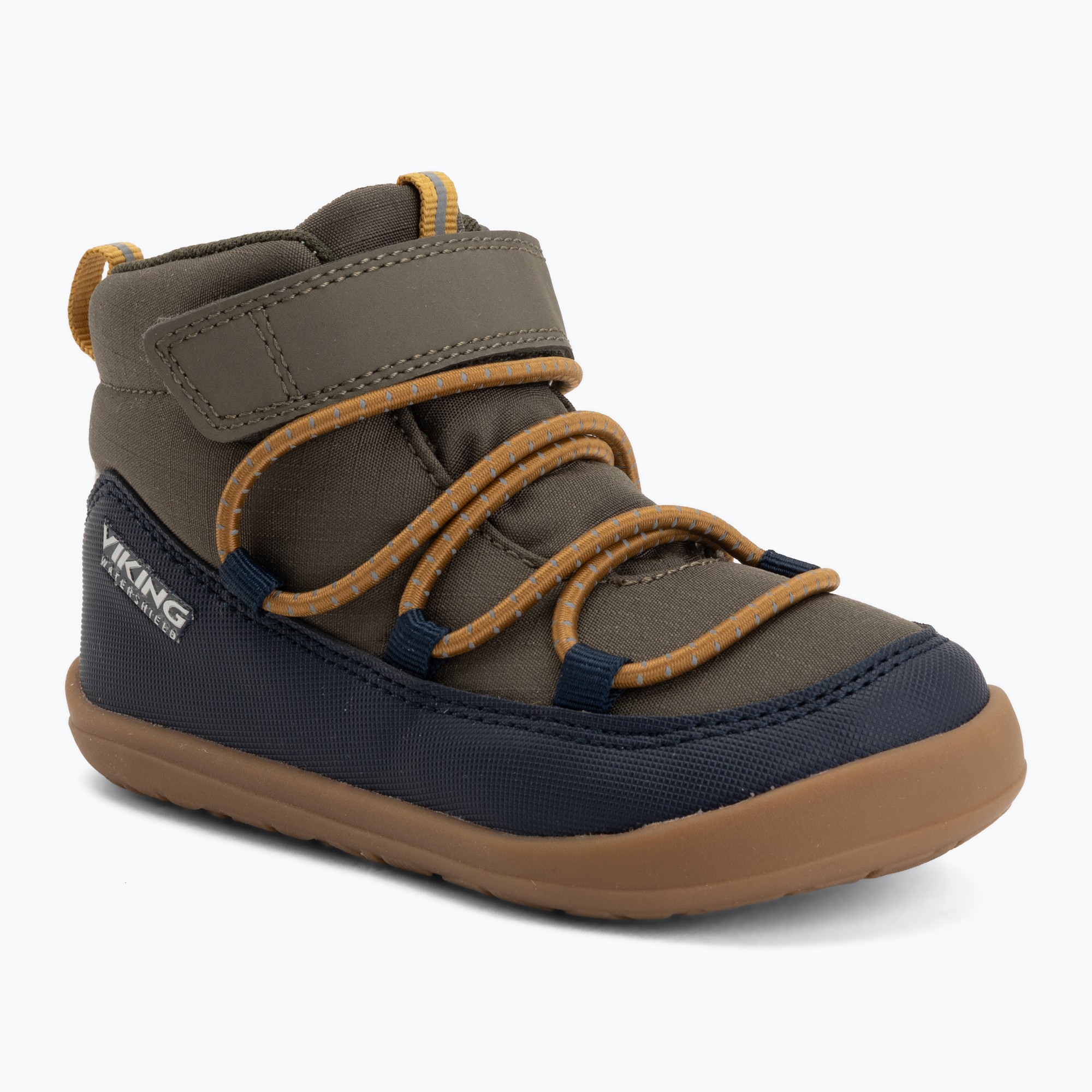 Buty barefoot dziecięce Viking Birch Barefoot Mid 1V Waterproof navy/olive 