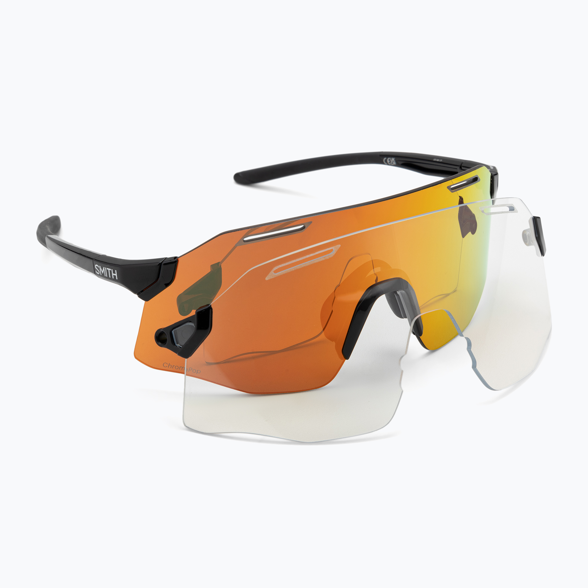 Smith Vert black/chromapop red mirror sunglasses