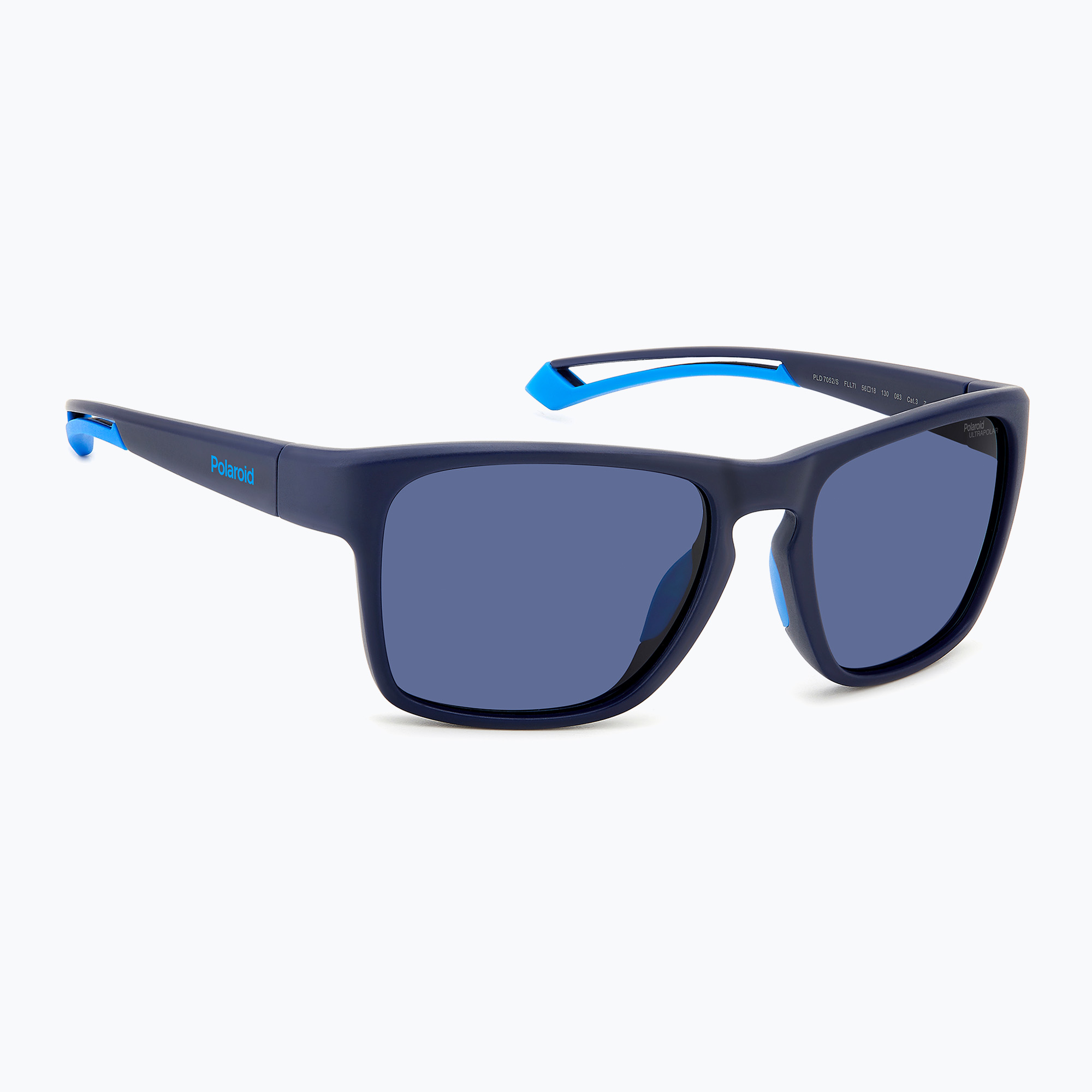 Pánske slnečné okuliare Polaroid PLD 7052/S matte blue/blue polarized high contrast (PLD 7052/S 206737FLL567I)