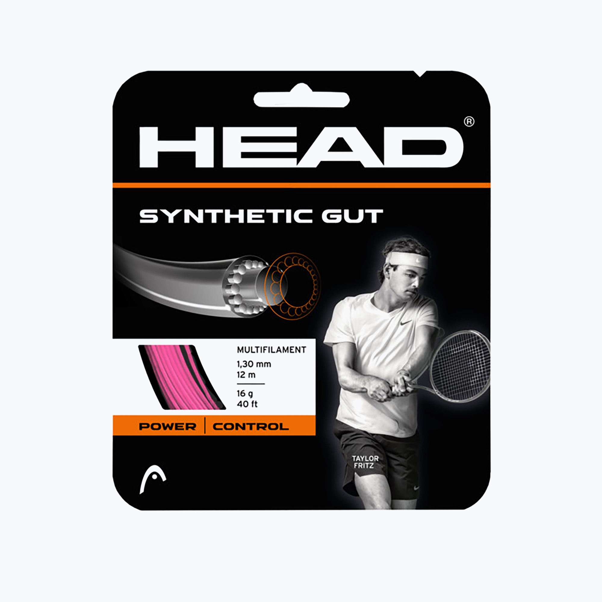 HEAD Synthetic Gut tennis string pink 281111 (16 g / 1.30 mm)