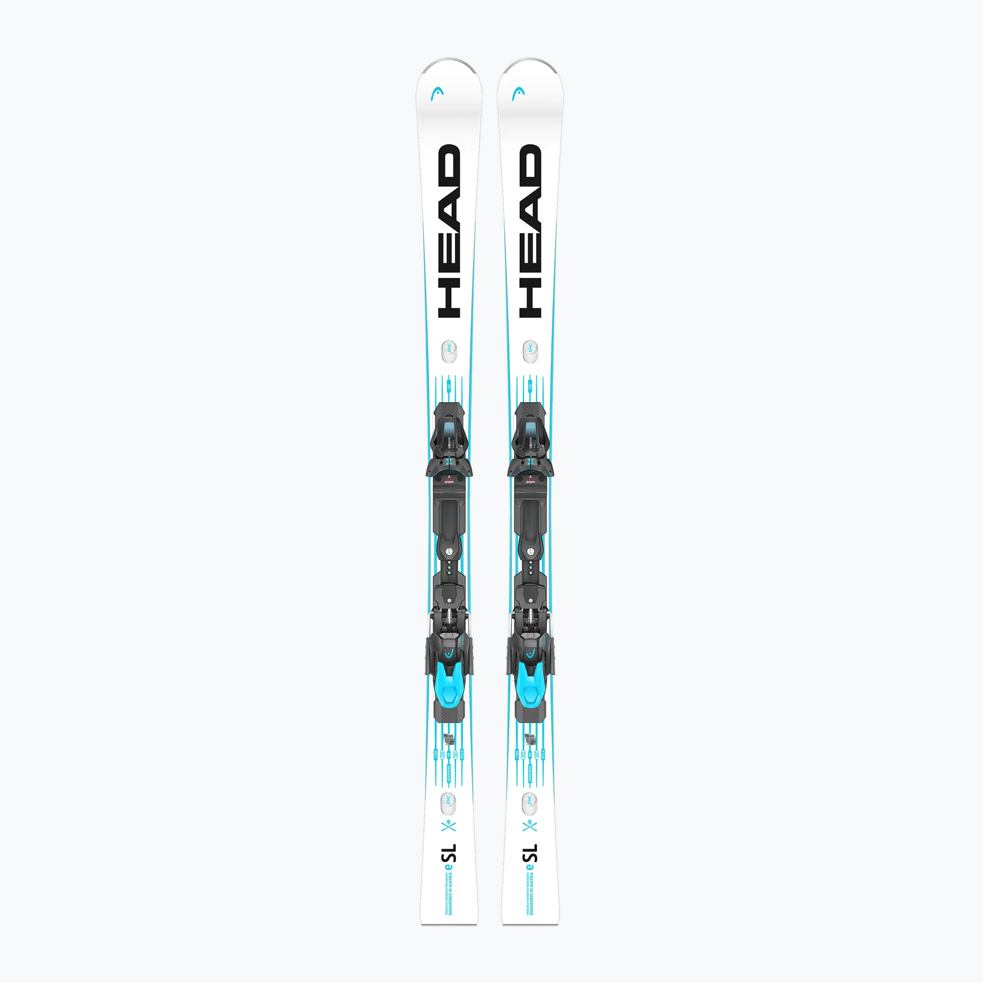 Alpine skis HEAD WC Rebels e-SL RP EVO 14 + bindings Freeflex 14 GW white/blue (170 cm)