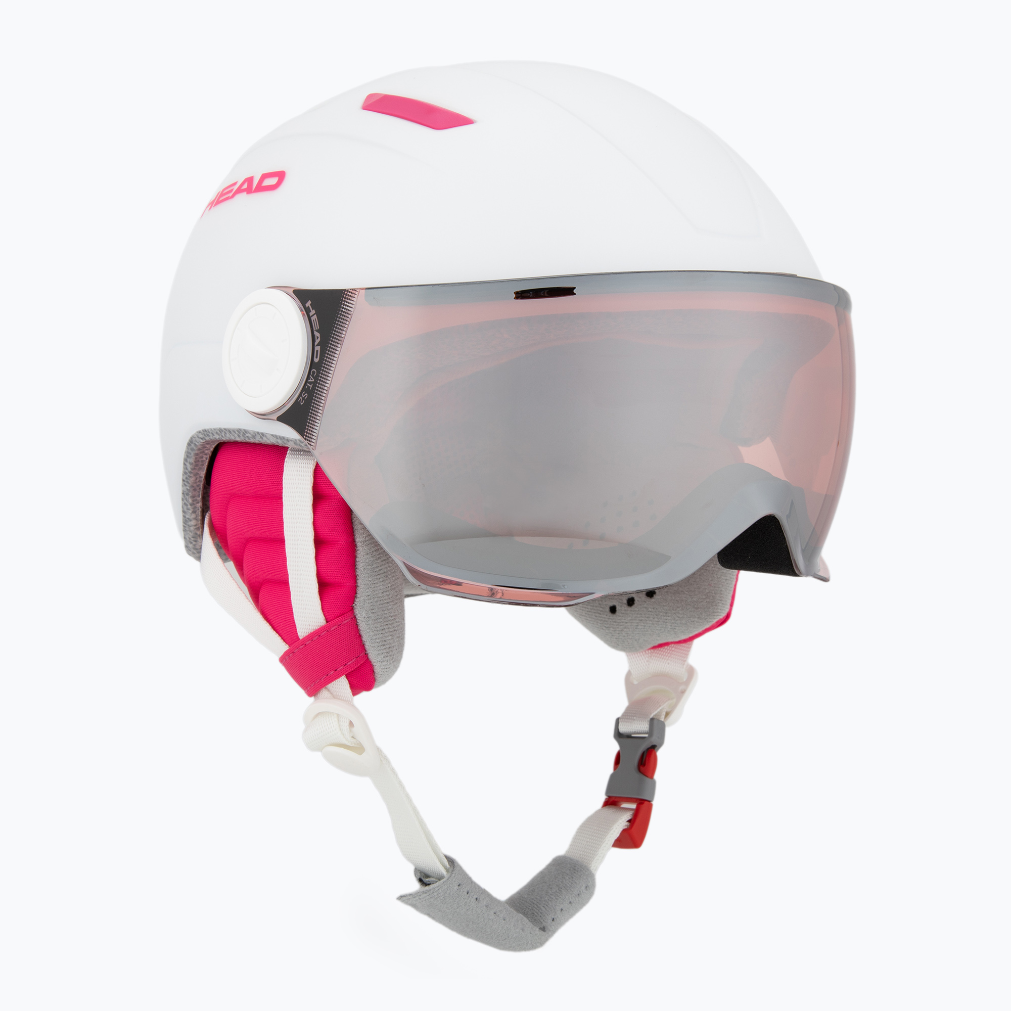 Детска ски каска HEAD Maja Visor white/silver red