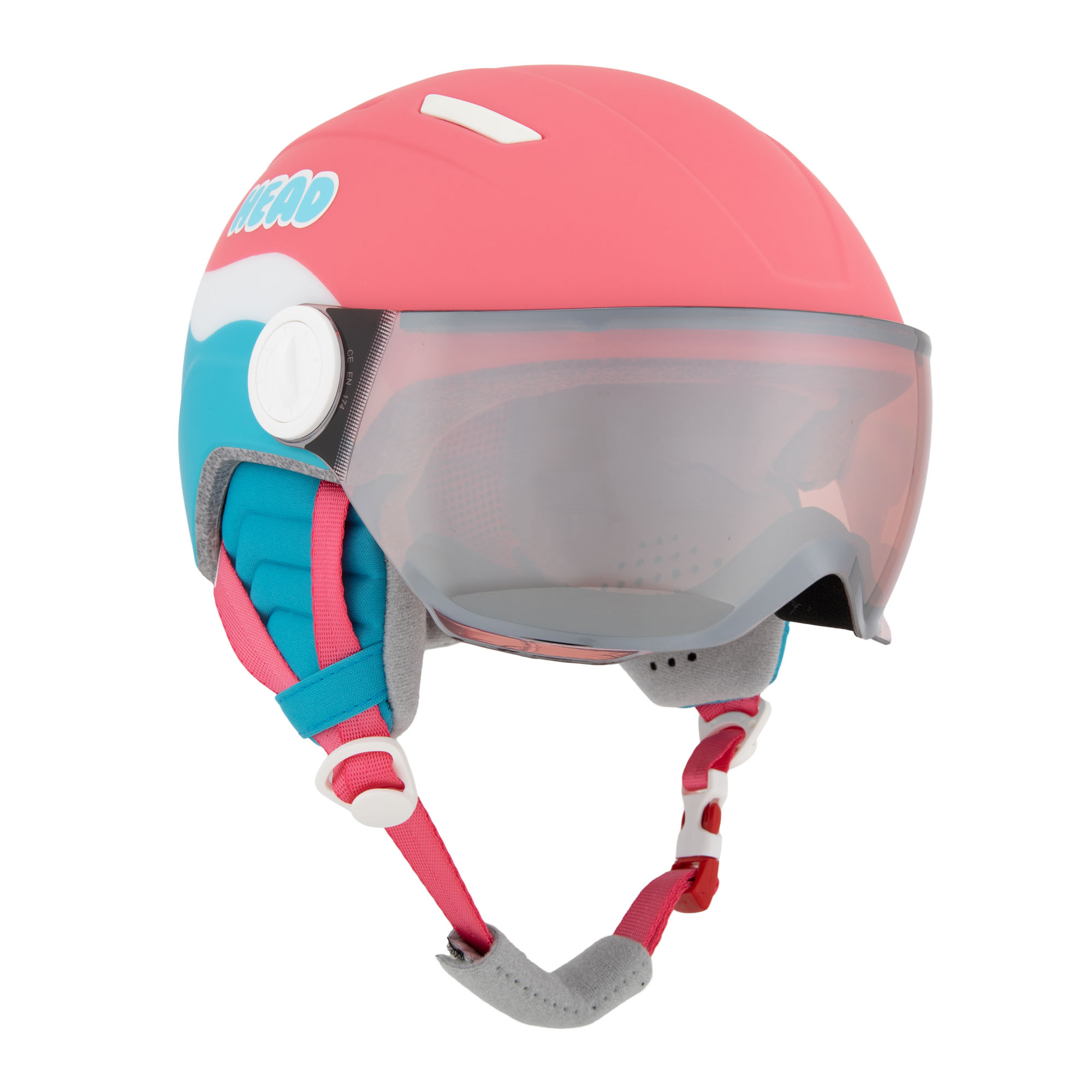 Детска ски каска HEAD Maja Visor pink/blue/silver red