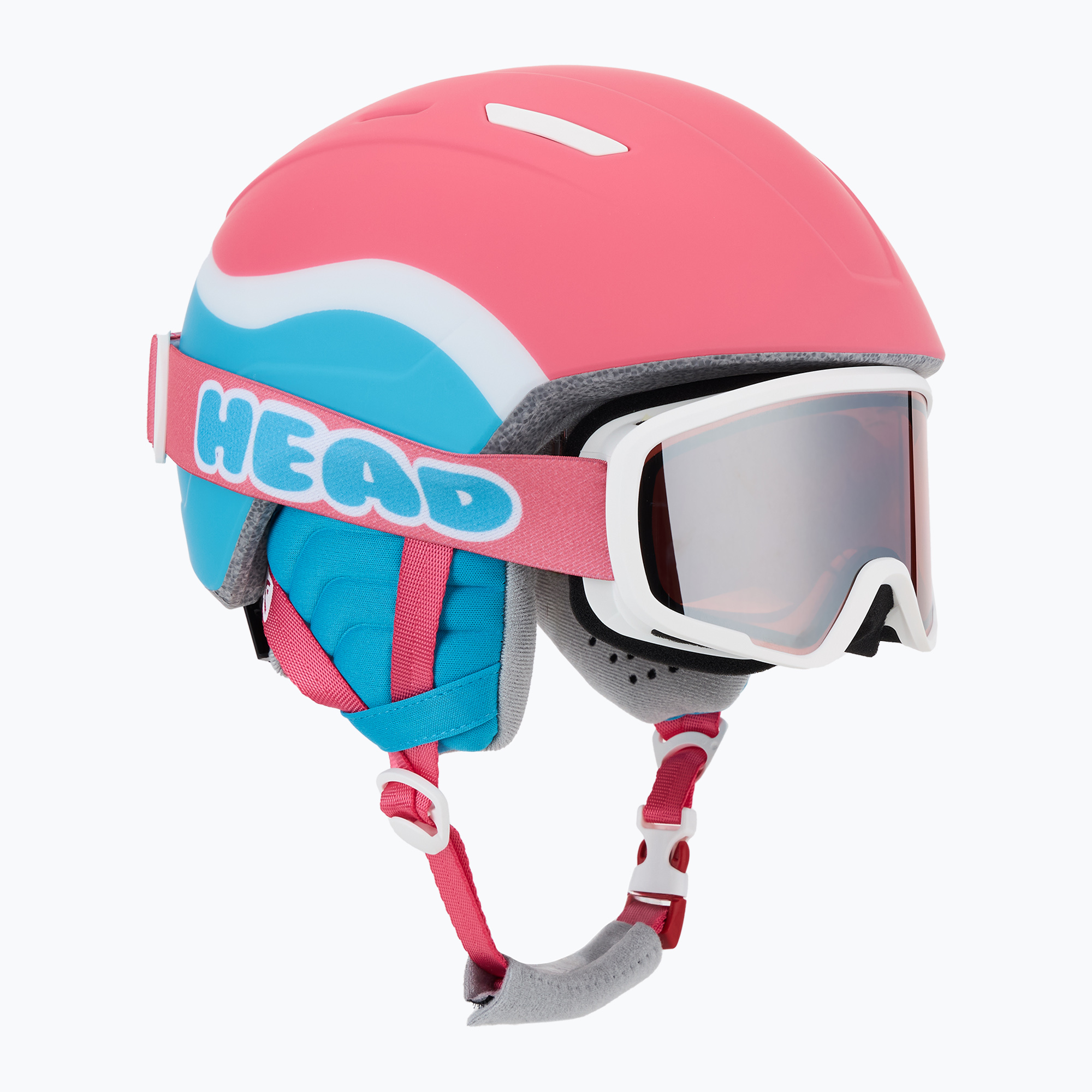 Детска ски каска HEAD Maja Set   Gogle Jr pink/blue/silver red