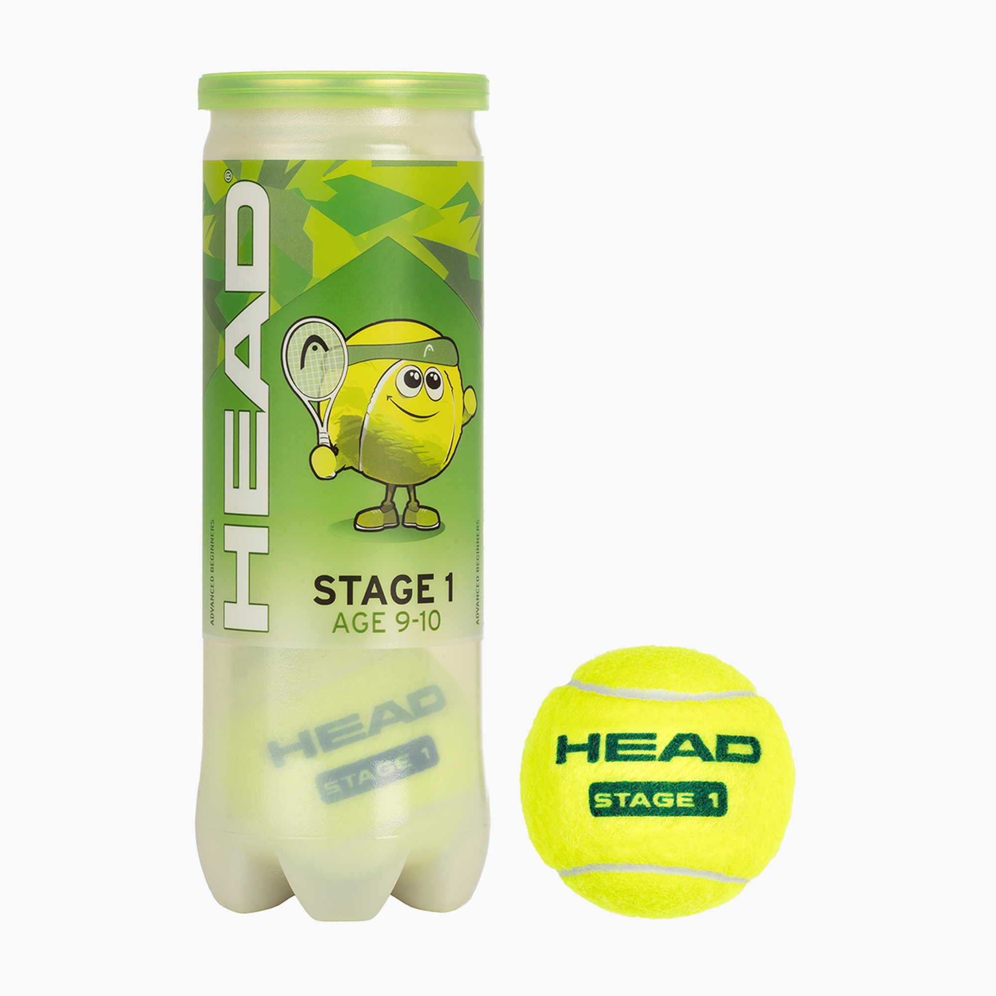 HEAD Stage 1 children's tennis balls 3 pcs green