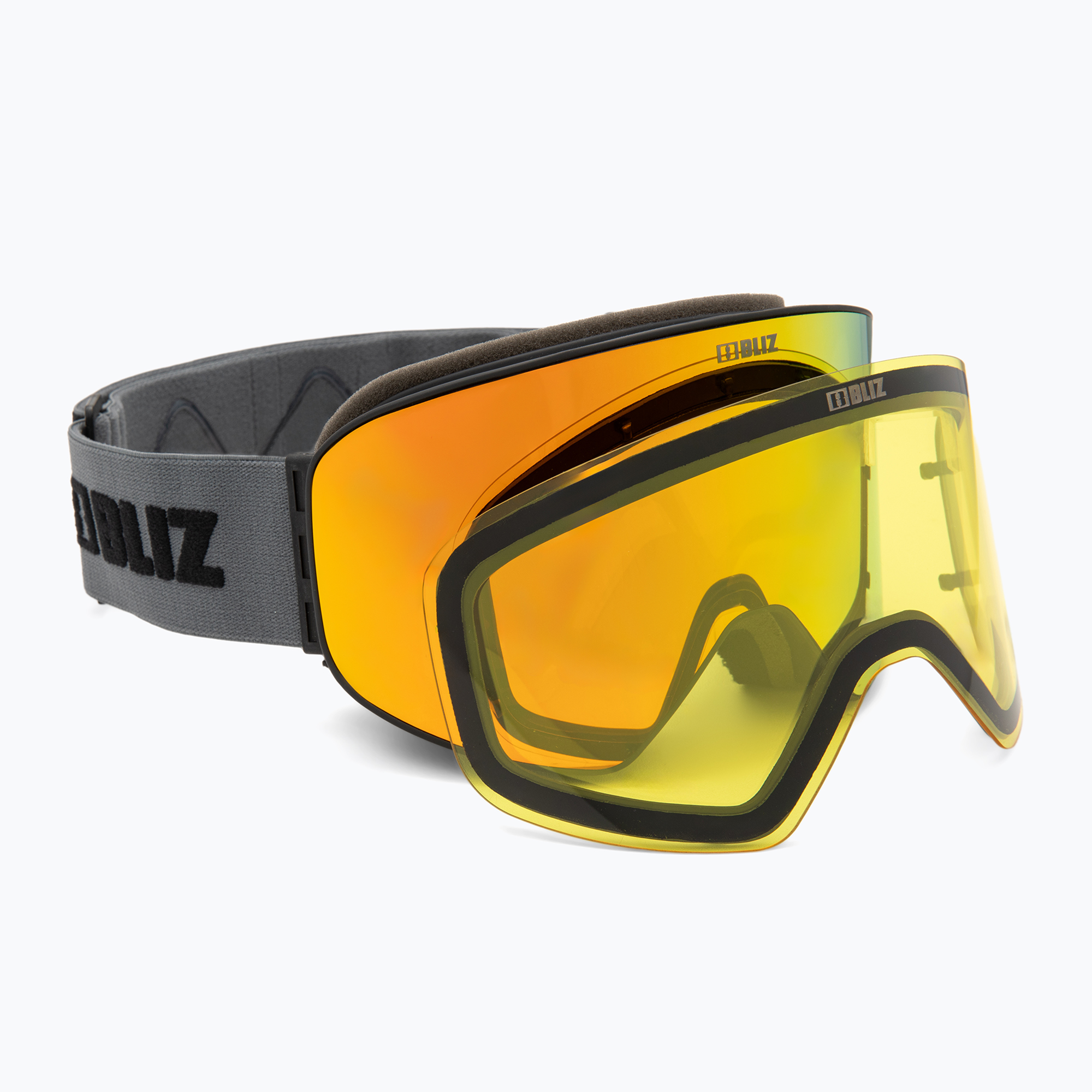 Occhiali da sci Bliz Flow nero/marrone opaco oro multi/giallo (Flow 0ZG8004-01 00)