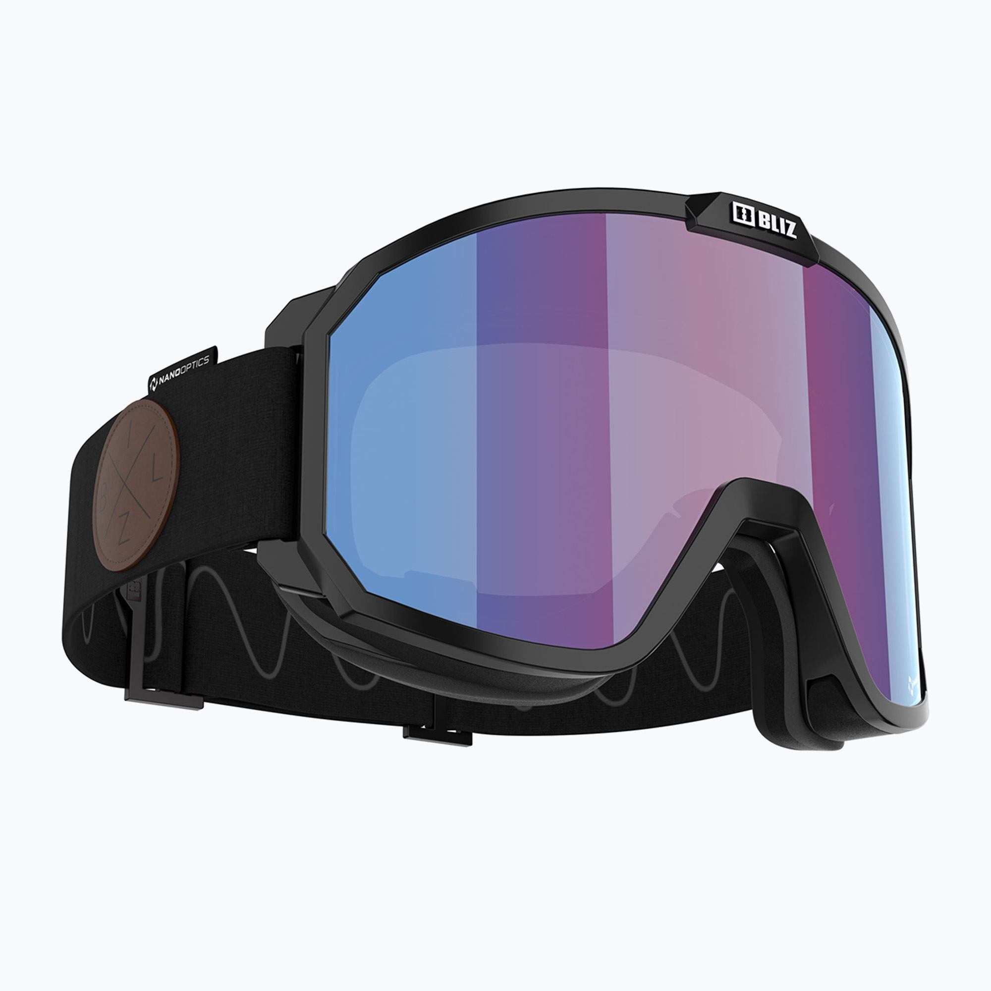 Occhiali da sci Bliz Rave Nano Optics Nordic Light nero opaco/blu viola multi (Rave Nano Optics Nordic Light 0ZG8002-03 00)