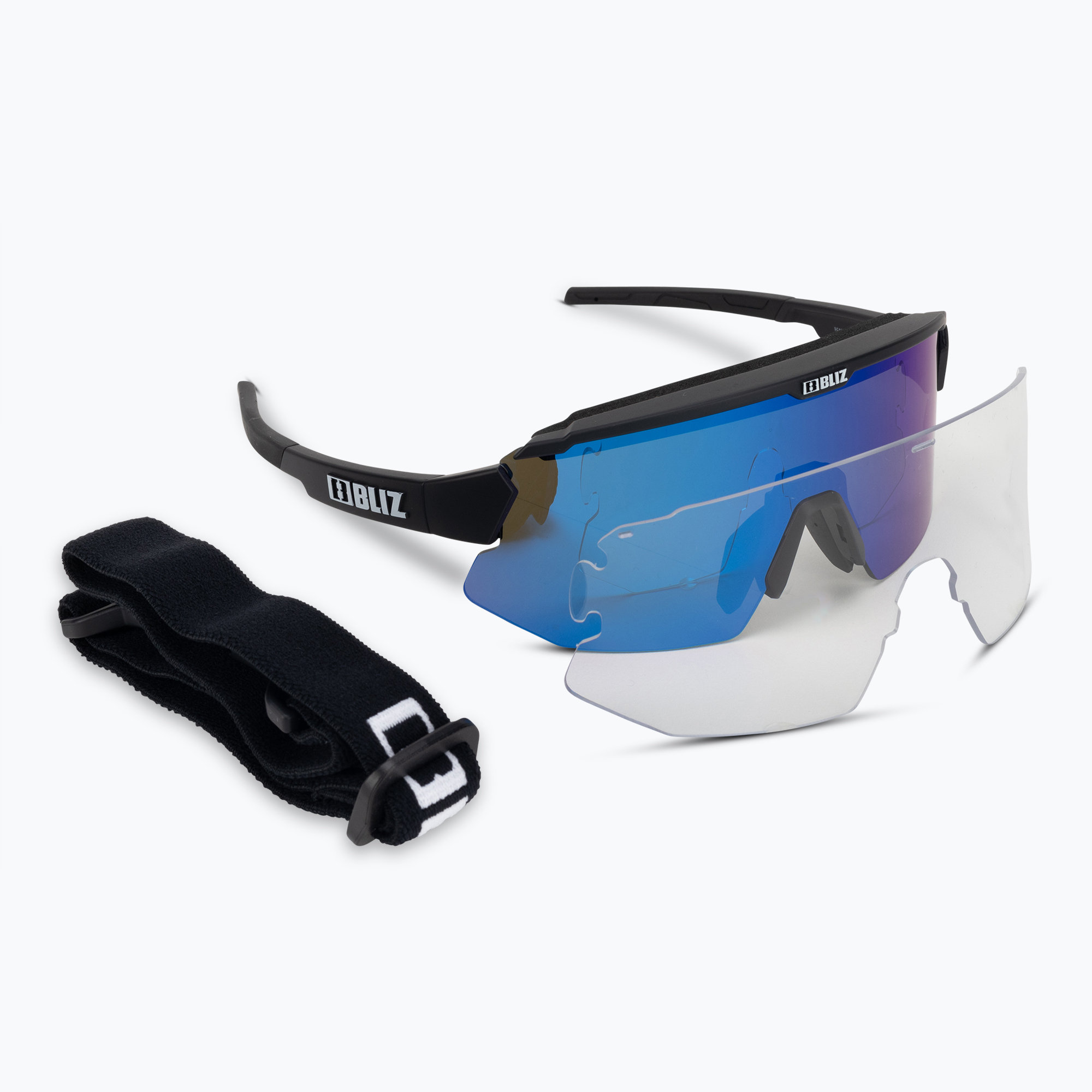 Occhiali da sole Bliz Breeze Small nero opaco/marrone blu multi/chiaro (Breeze Small S3+S0 P52212-13)