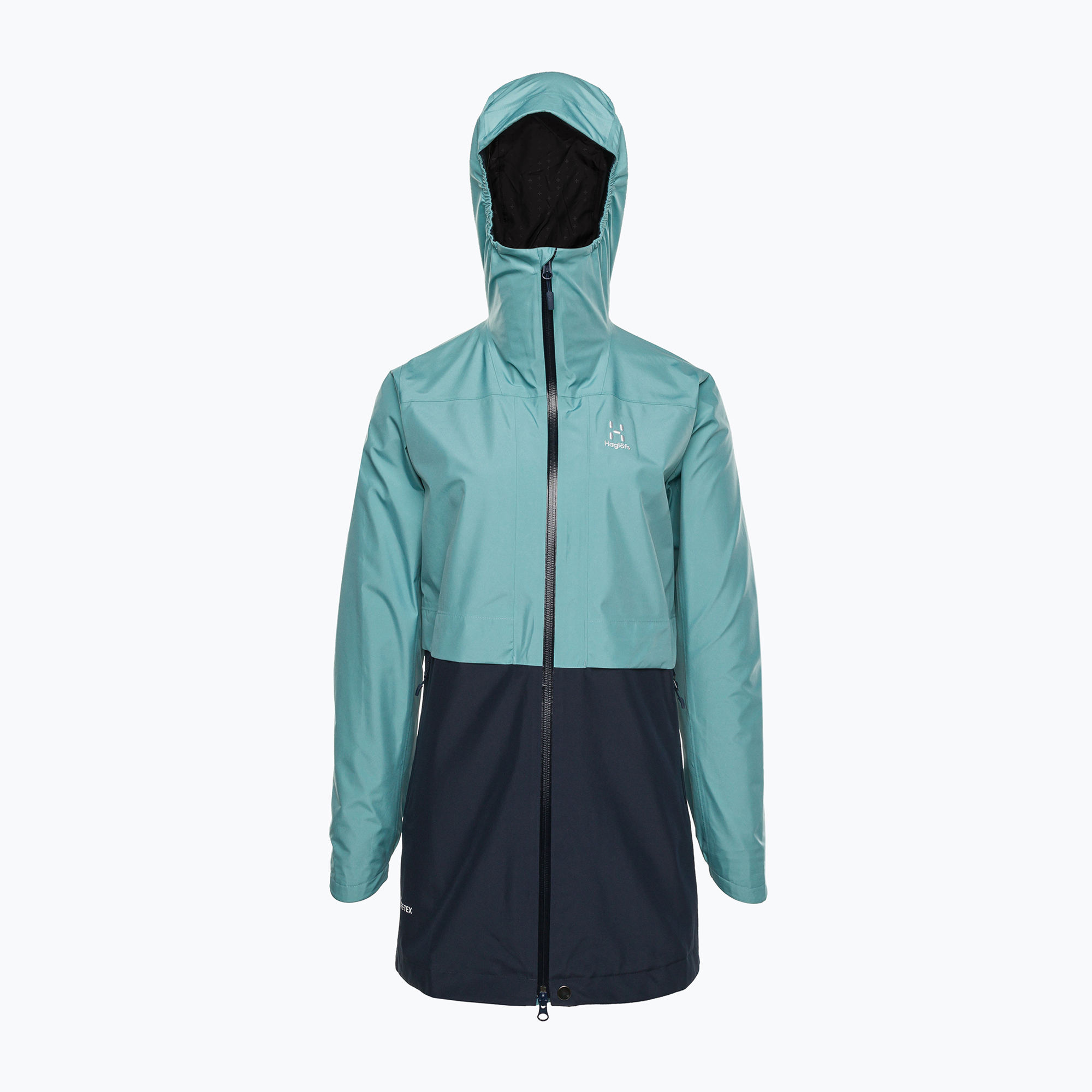 Płaszcz przeciwdeszczowy damski Haglöfs Wilda GTX Parka frost blue/tarn blue 