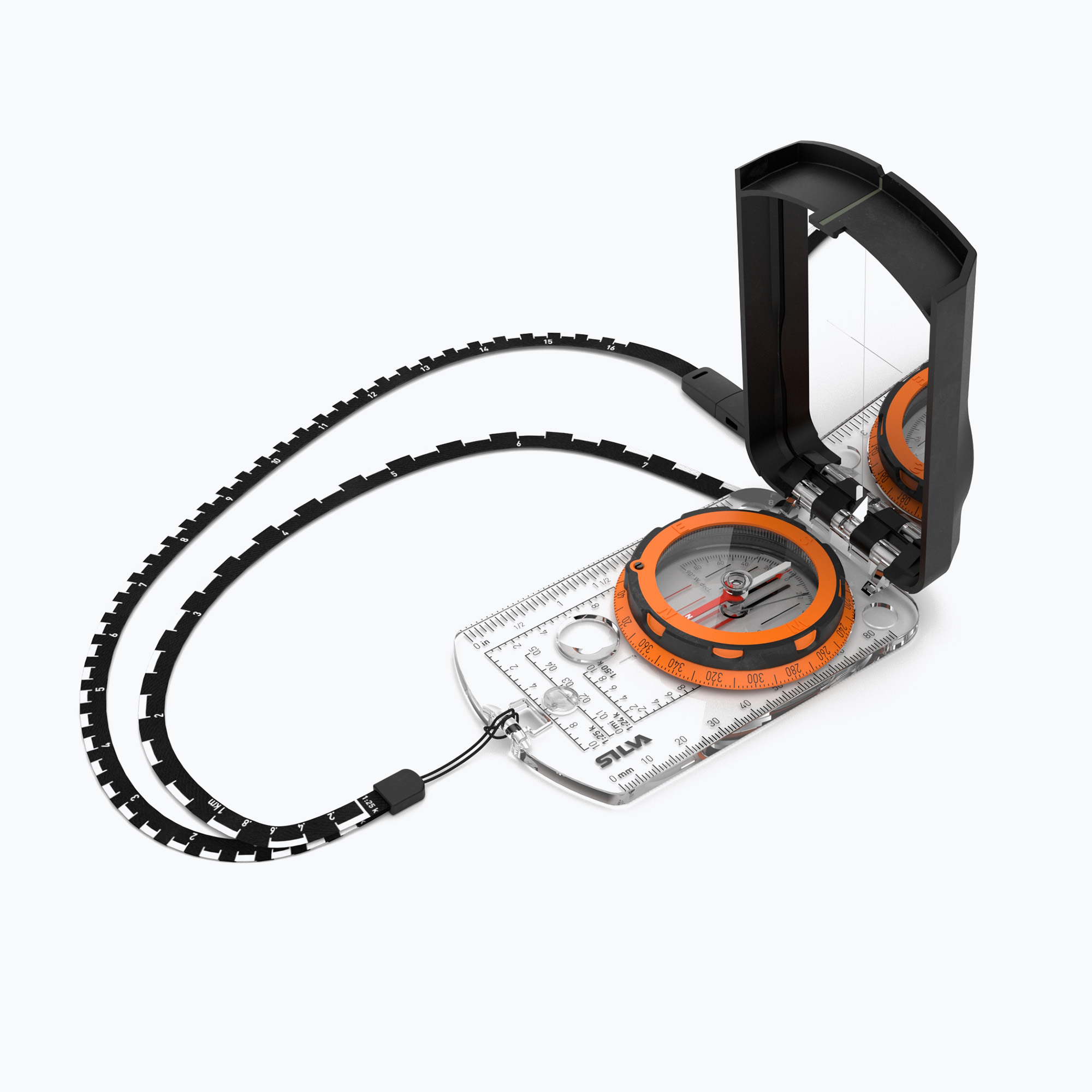 Kompas Silva Expedition S transparentny/ pomarańczowy 