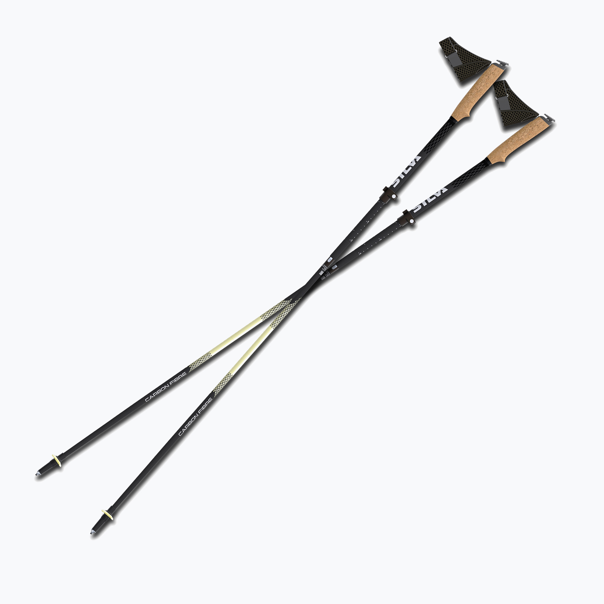 Bežecké palice Silva Running Poles Carbon Z Adjustable black