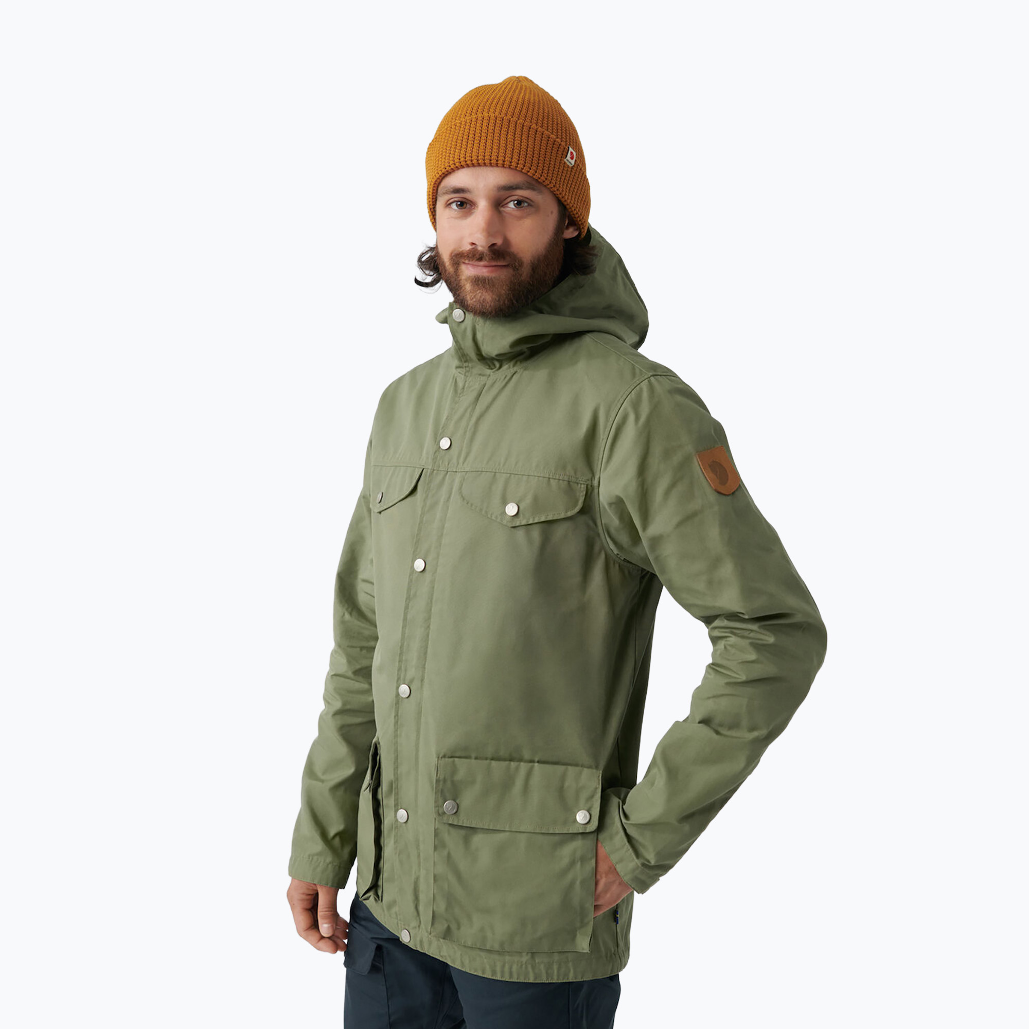 Мъжко ветроустойчиво яке Fjällräven Greenland green