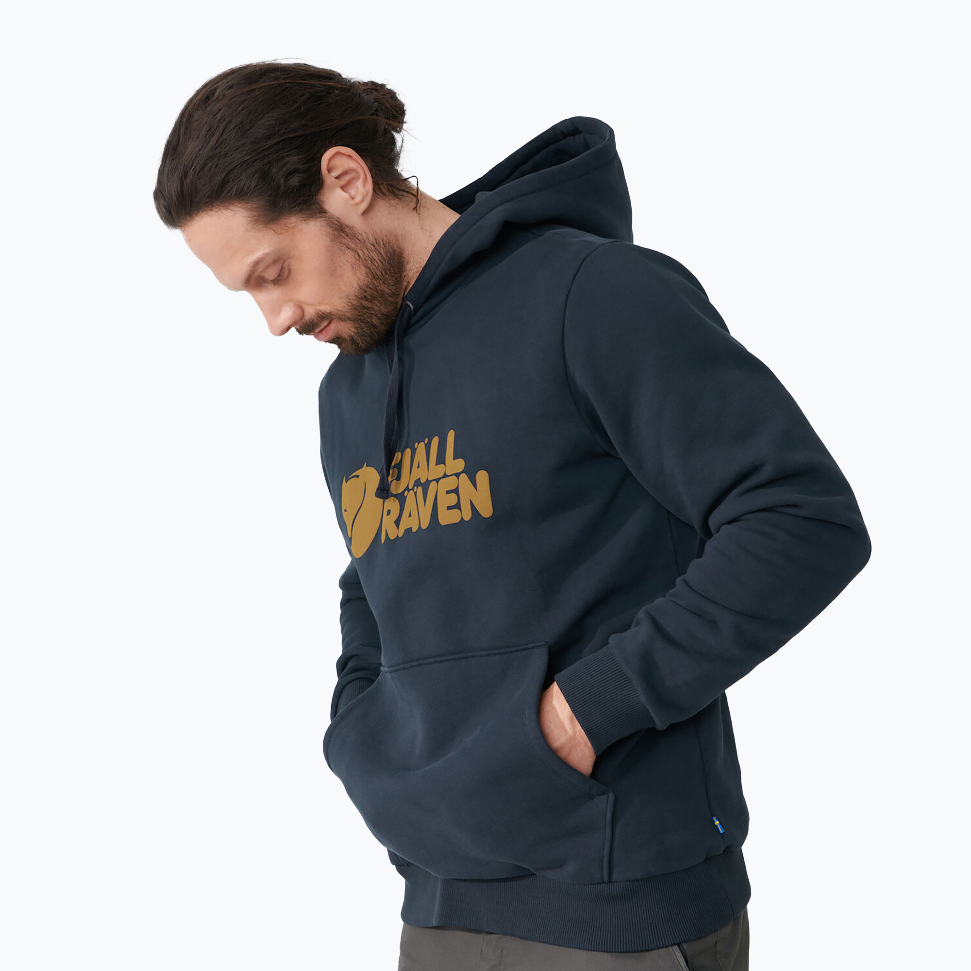 Bluza męska Fjällräven Logo Hoodie dark navy 
