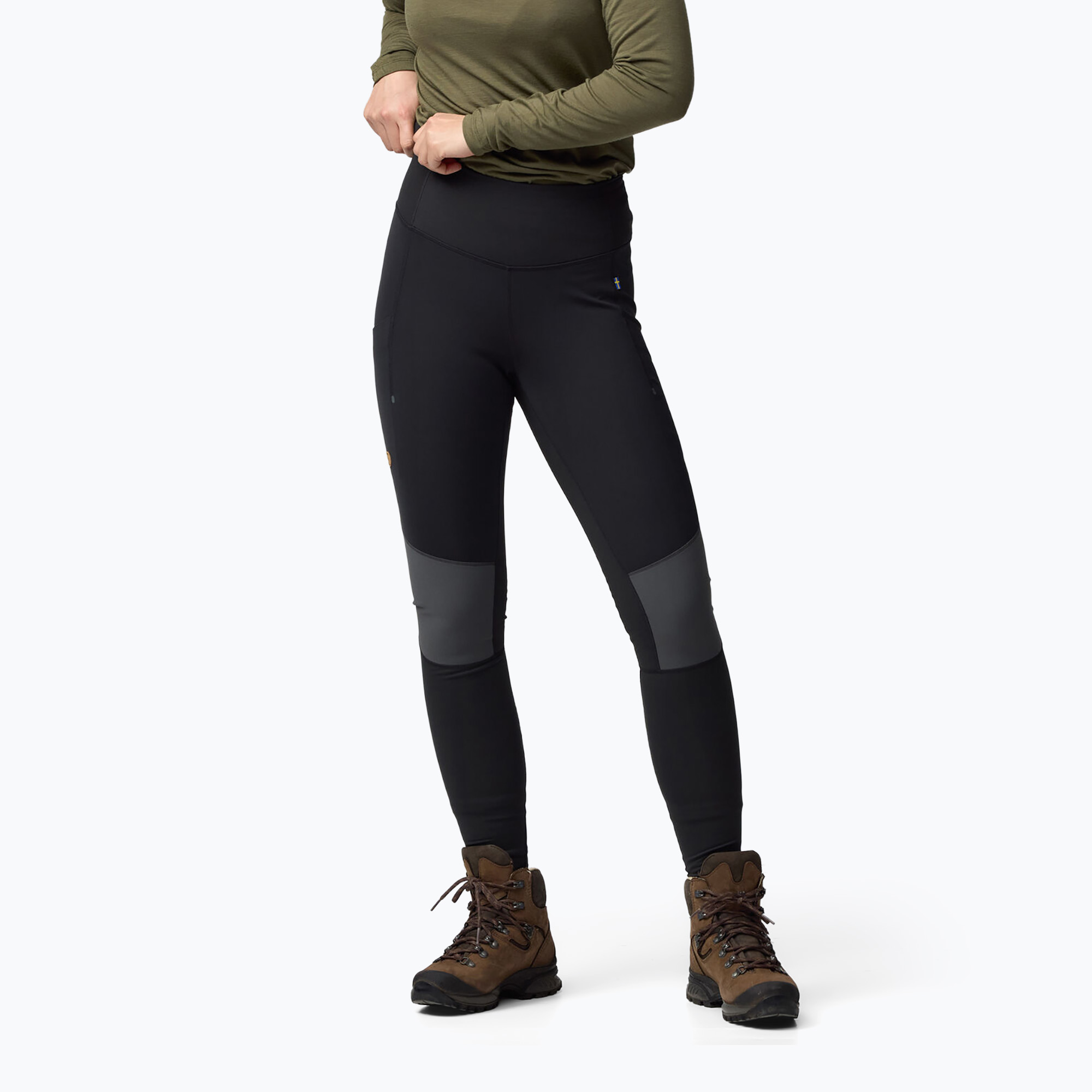 Legginsy damskie Fjällräven Abisko Tights black/iron grey 