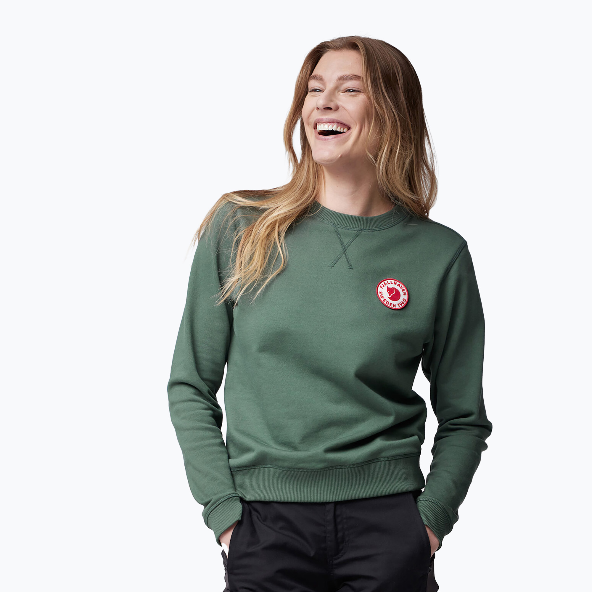 Bluza damska Fjällräven 1960 Logo Badge Sweater deep patina 