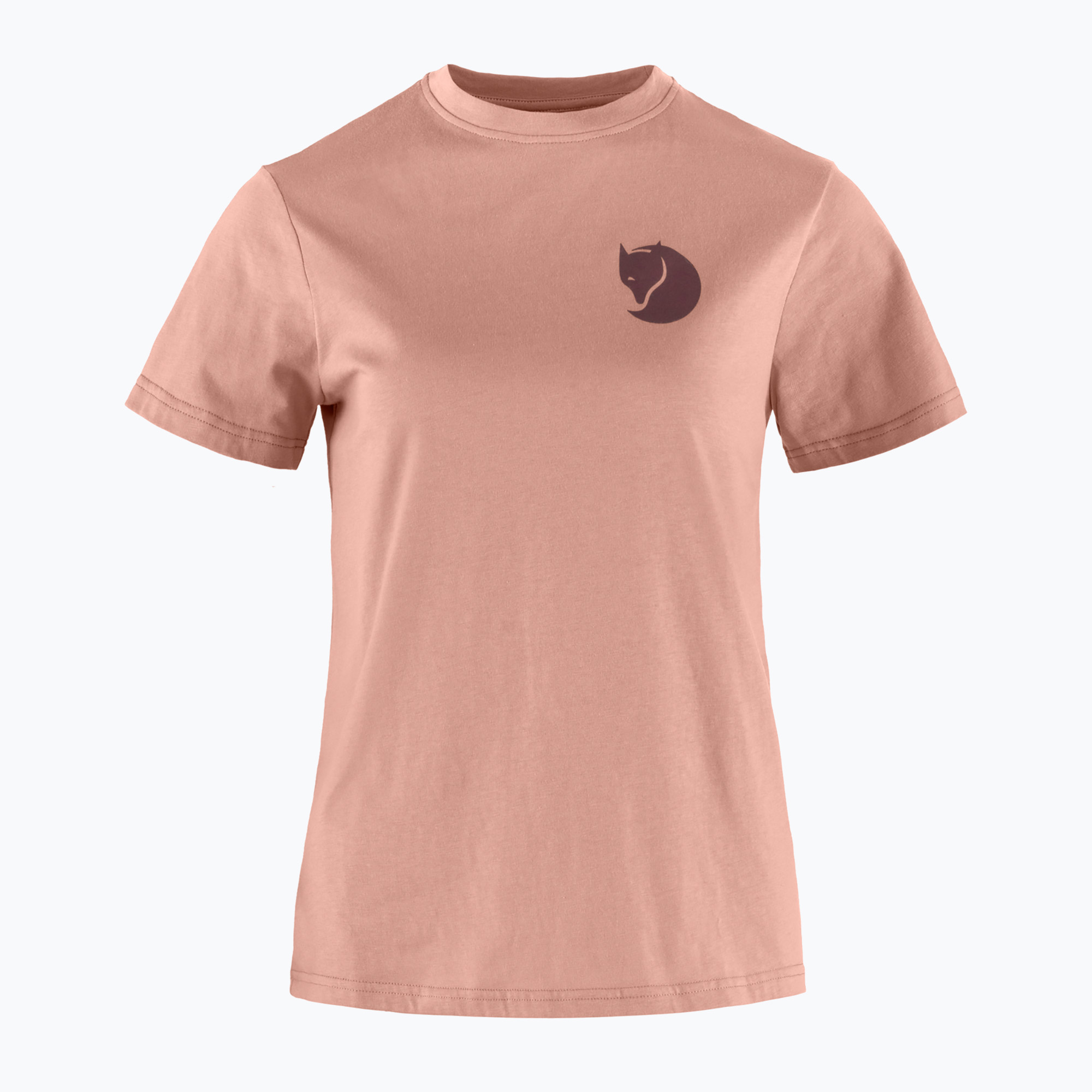 Koszulka trekkingowa damska Fjällräven Fox Boxy Logo dusty rose 
