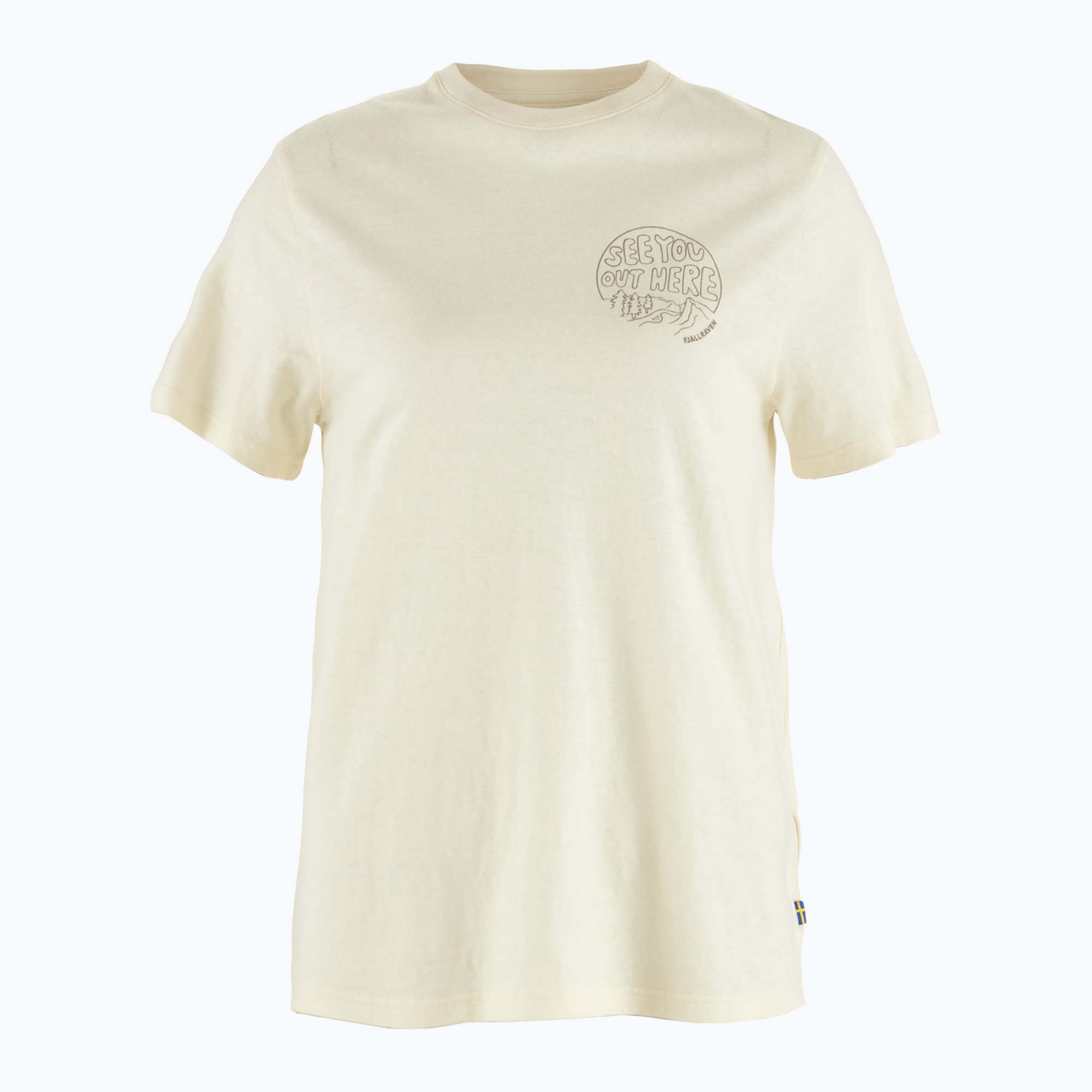 Koszulka damska Fjällräven Hemp Blend Out Here chalk white 