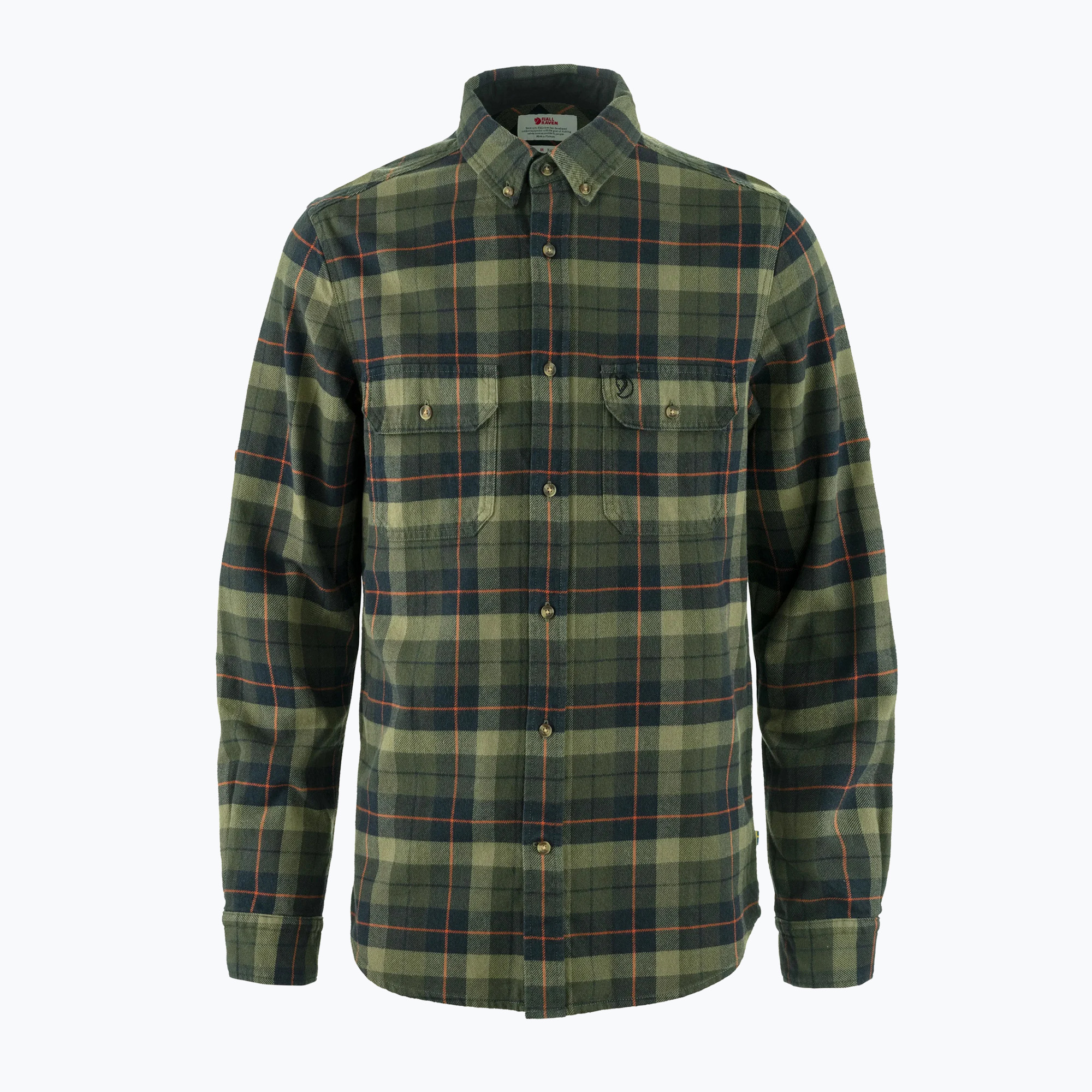 Koszula męska Fjällräven Singi Heavy Flannel black/deep forest 