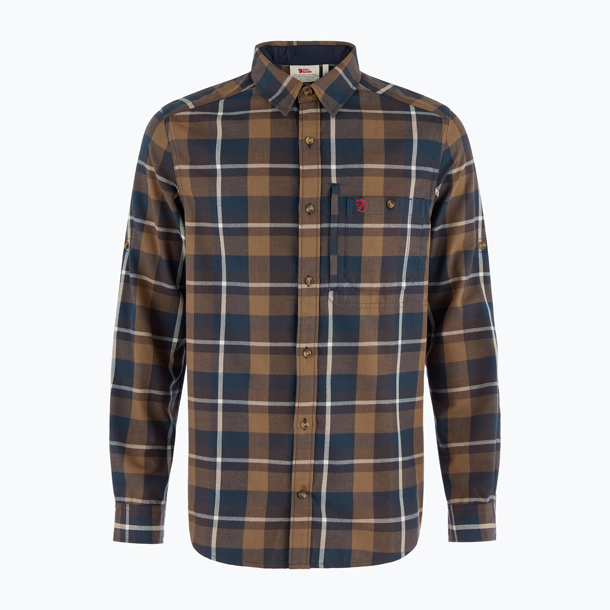 Pánska košeľa Fjällräven Fjällglim Regular wood brown/black oak