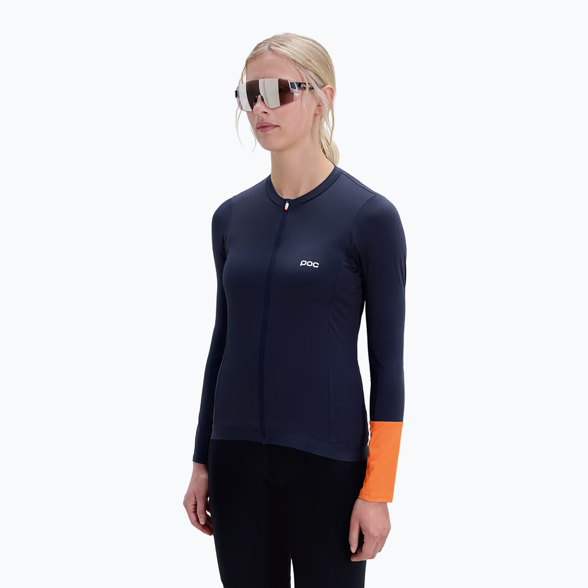 Дамска велосипедна блуза с дълъг ръкав POC Cadence Jersey apatite navy