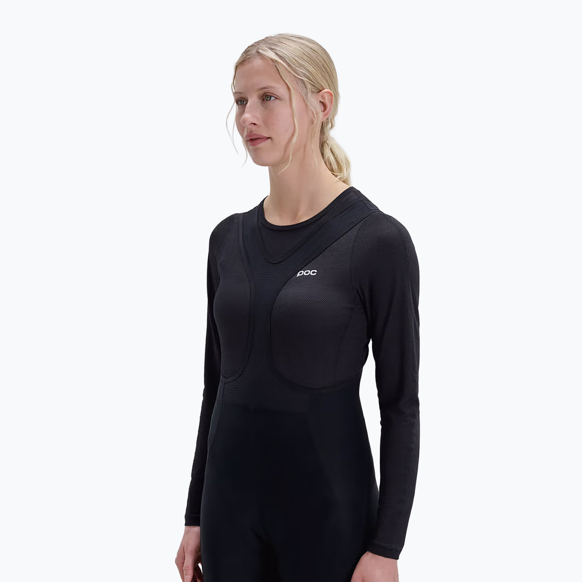 Дамска велосипедна блуза с дълъг ръкав POC Layer Mid Jersey uranium black