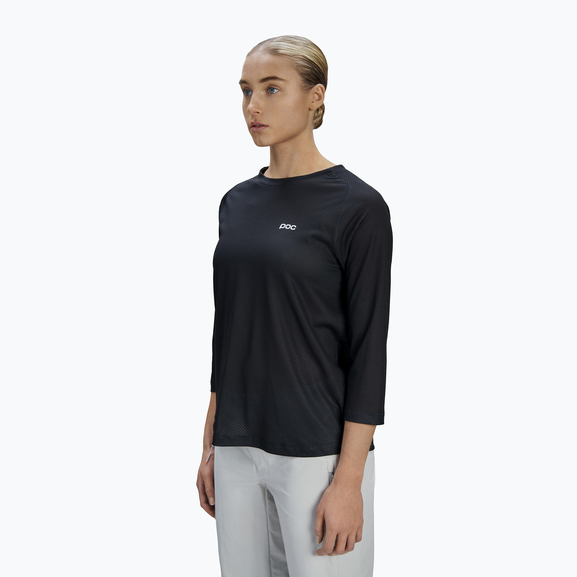 Дамска тениска за колоездене POC Motion Air Jersey 3/4 uranium black