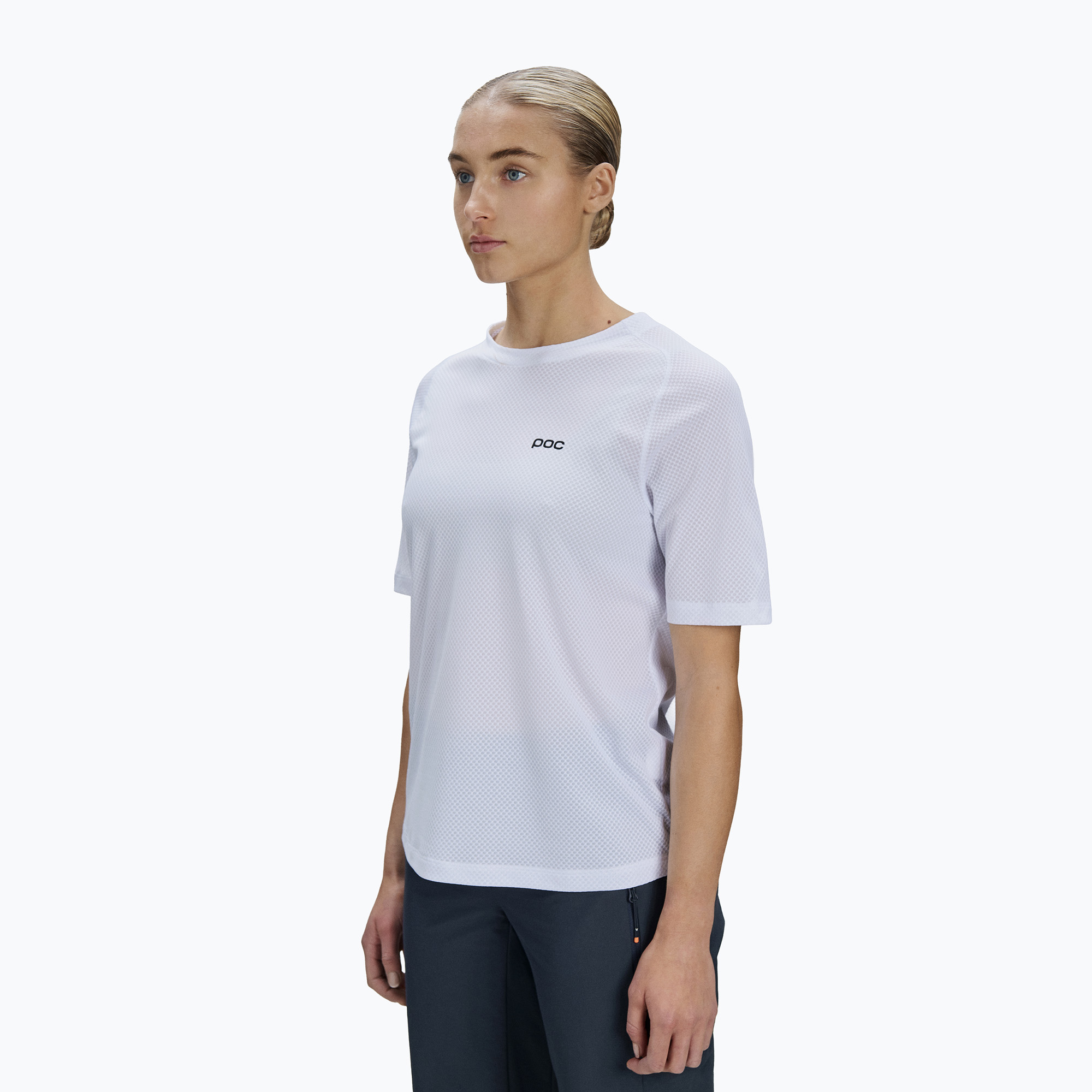 Дамска тениска за колоездене POC Motion Air hydrogen white