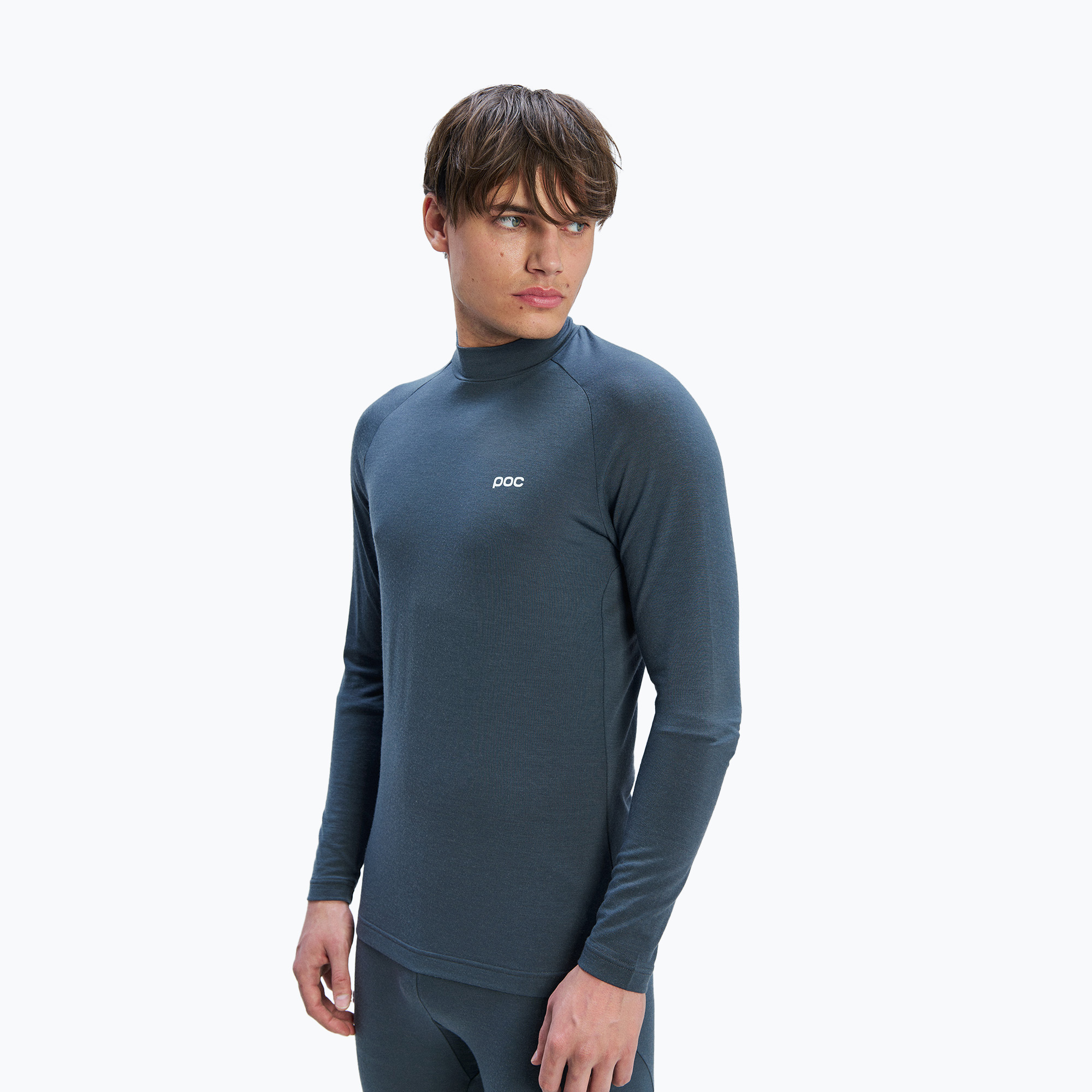 Bluză termică pentru bărbați POC Layer Merino Mock Neck Jersey sylvanite grey