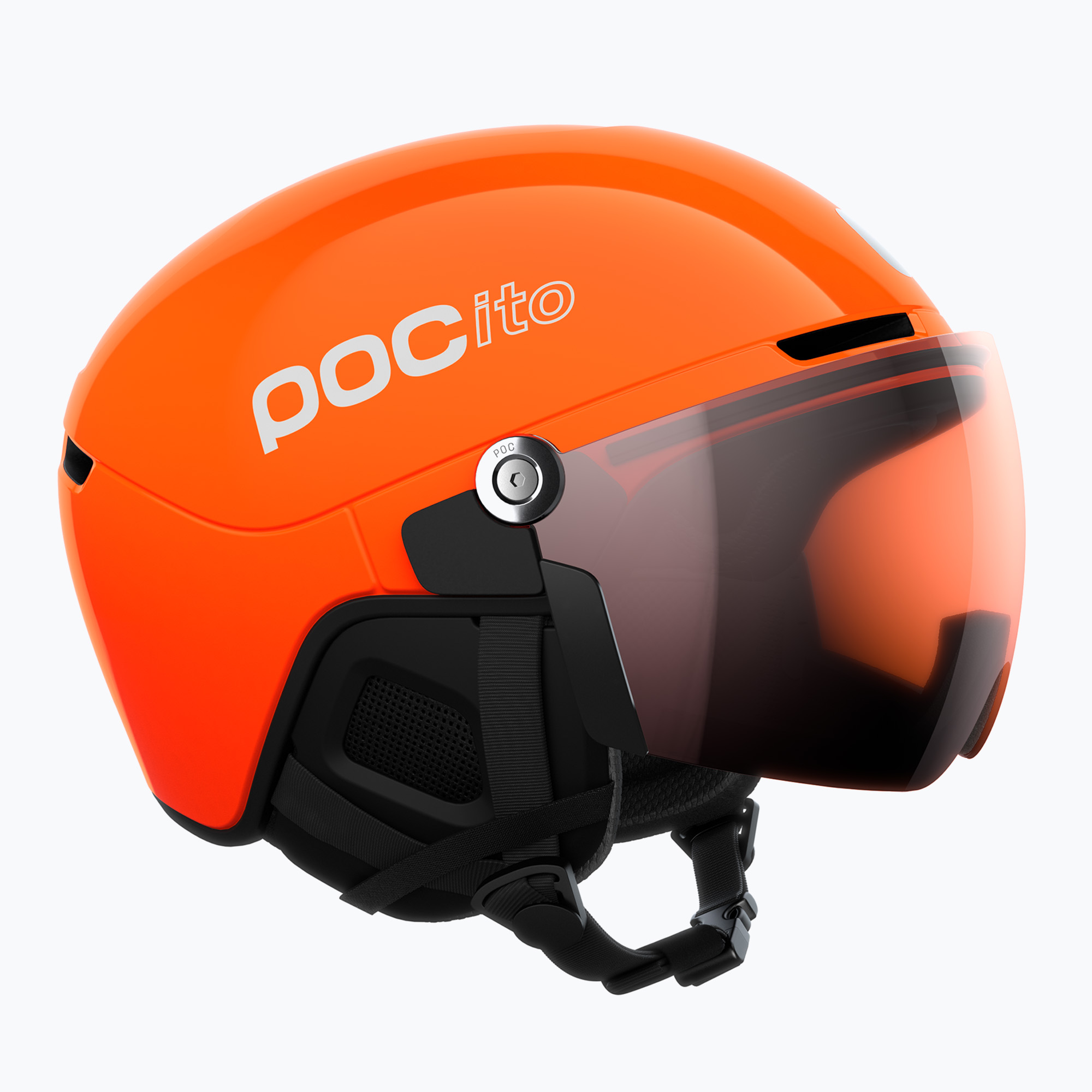 Gyerek sísisak POC POCito Obex Visor S2 Jr fluorescent orange (POCito Obex Visor S2 Jr 10212)