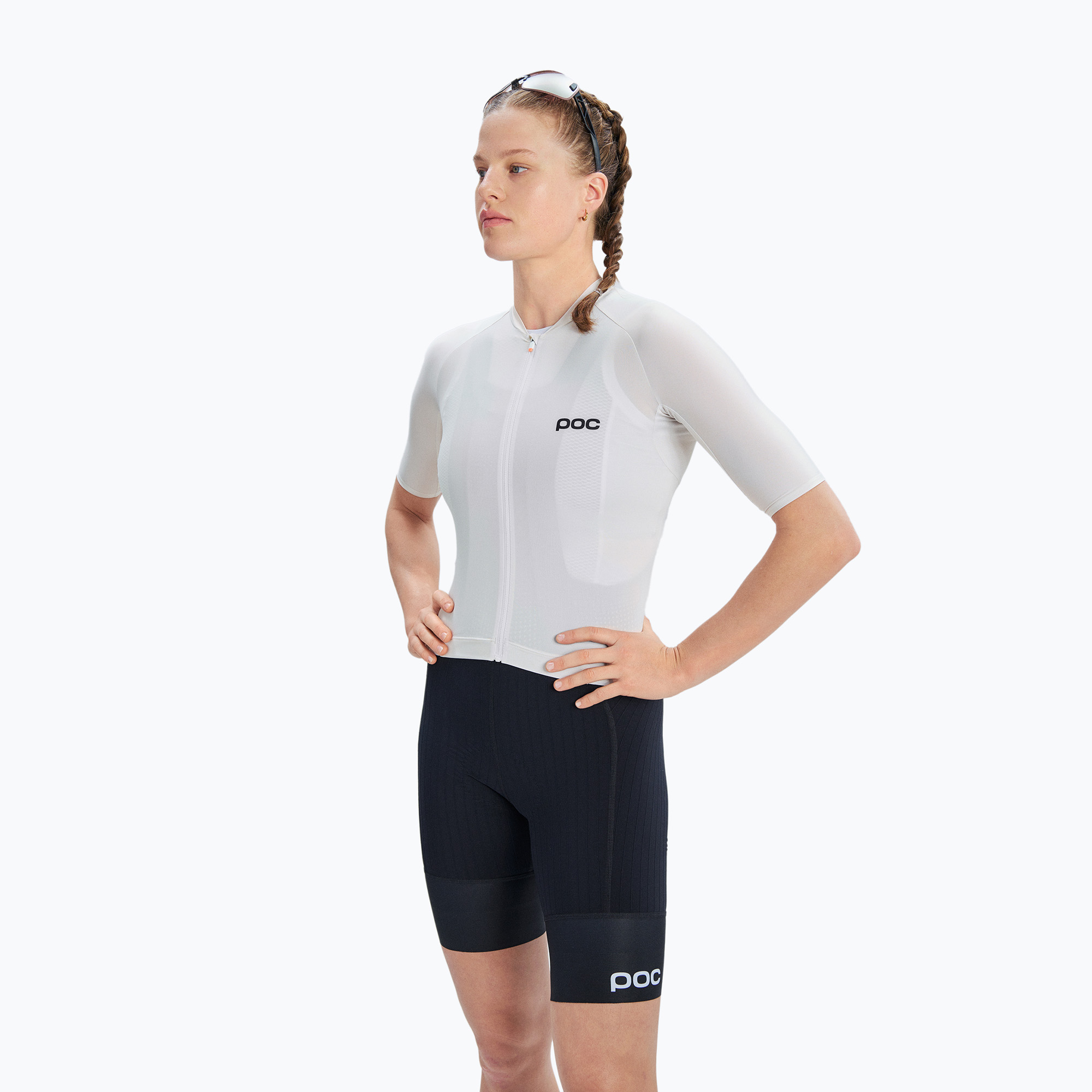 Дамска тениска за колоездене POC Pristine Jersey W okenite off-white