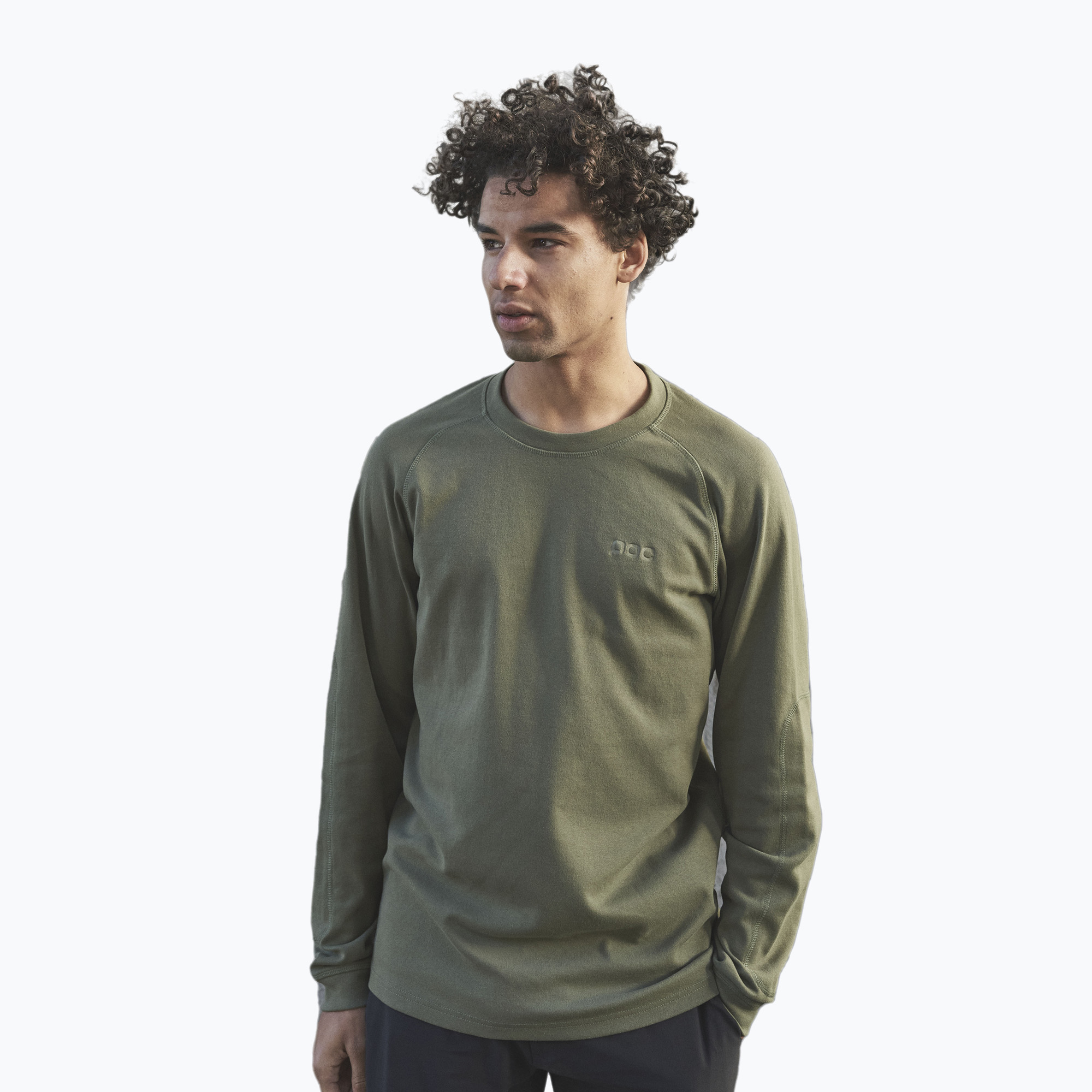 Felpa da trekking da uomo POC Poise Crew verde epidoto (M) (Poise Crew 52910)