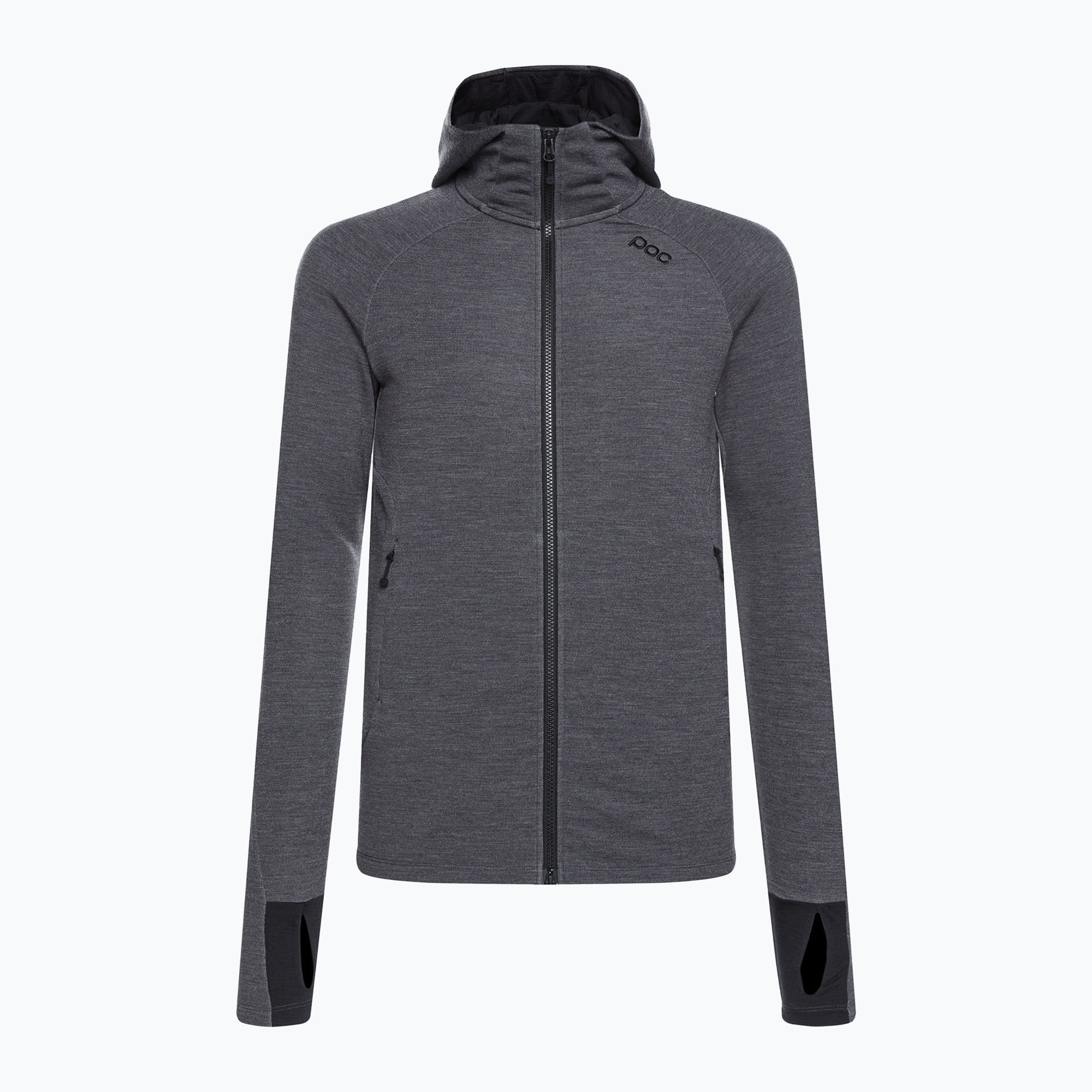 Men's trekking sweatshirt POC Merino Zip Hood sylvanite grey melange (S)